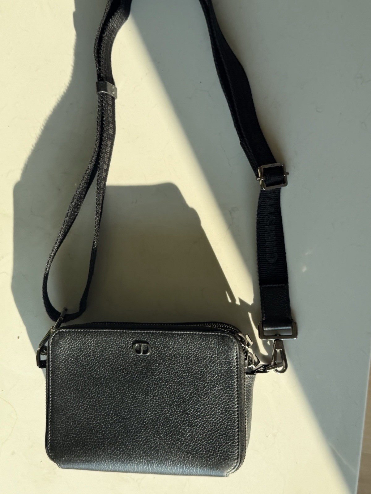 Dior Men’s CD Icon Zipped Pouch with Strap (2023)