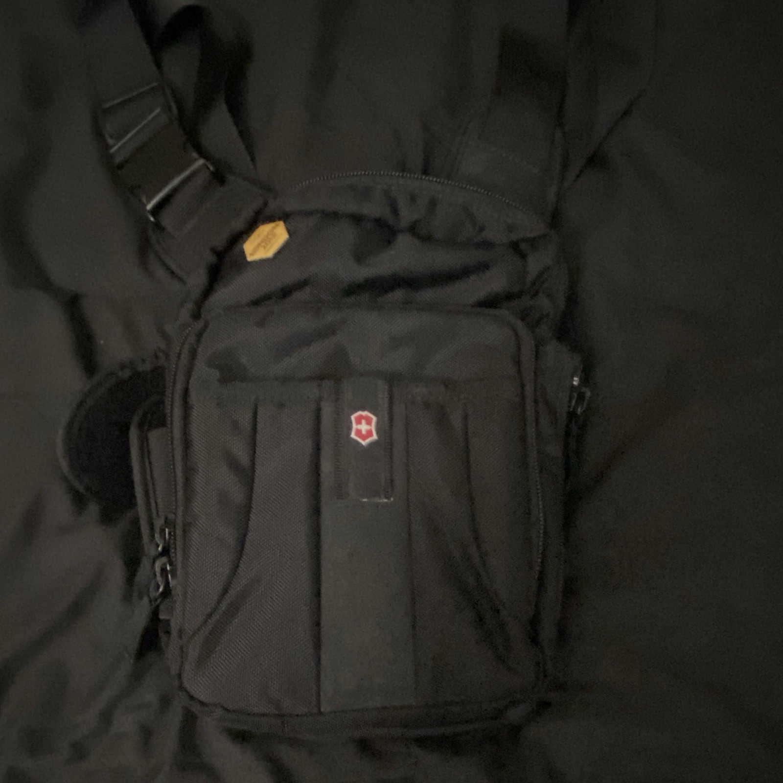 Victorinox Black Crossbody Sling Bag, Zip Closure, Inner & Outer Pockets