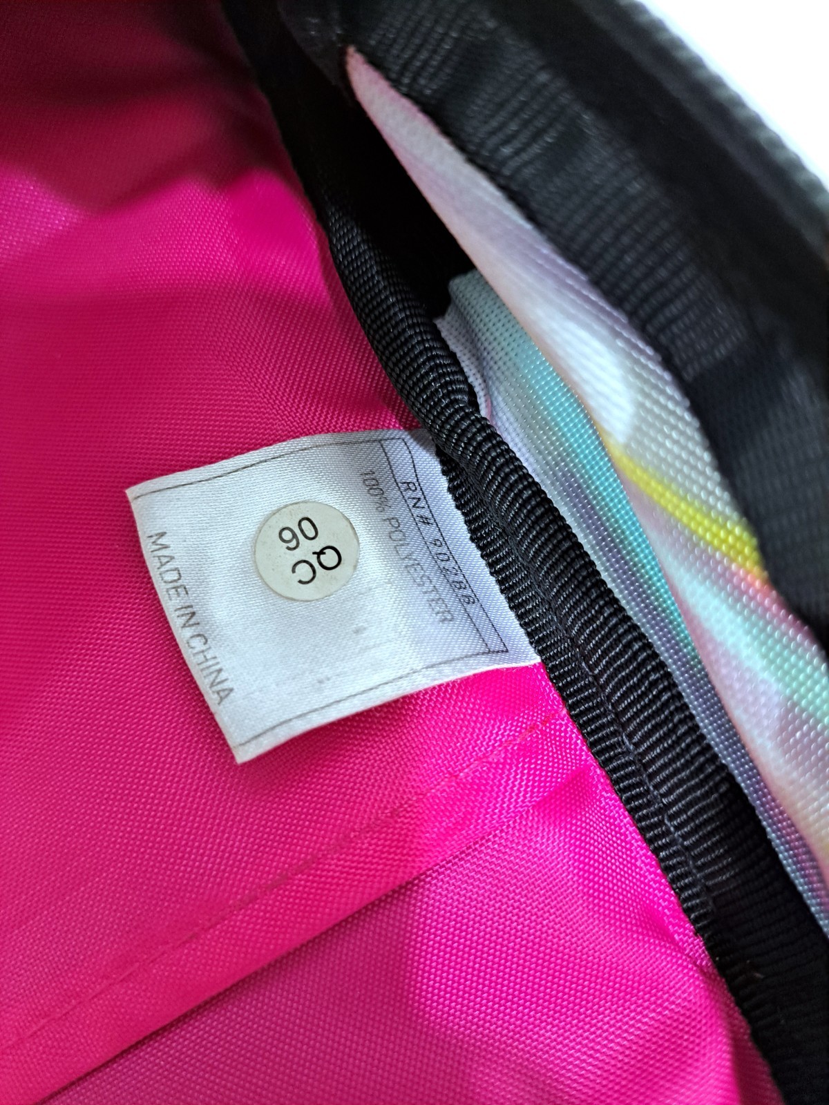 Adidas Rainbow School Backpack Striped Black Purple Pink Bag Multicolor