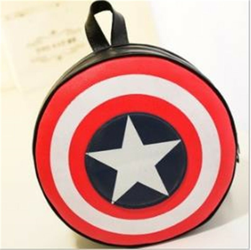 Avengers Captain America Shield Children Backpack Schoolbag Shoulder Bag Gifts