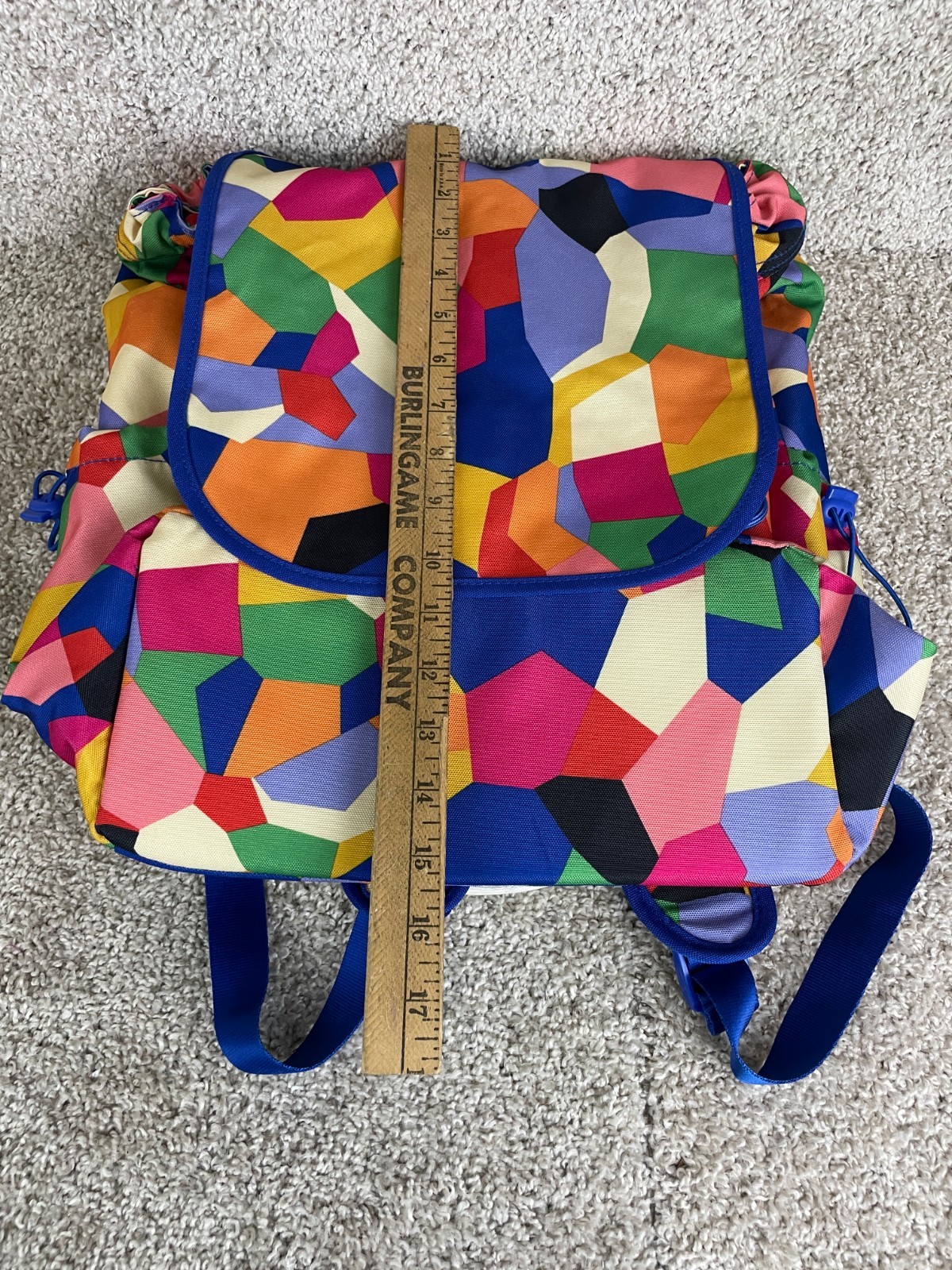 Vera Bradley Backpack Men Lighten Up Drawstring Geometric Multicolor