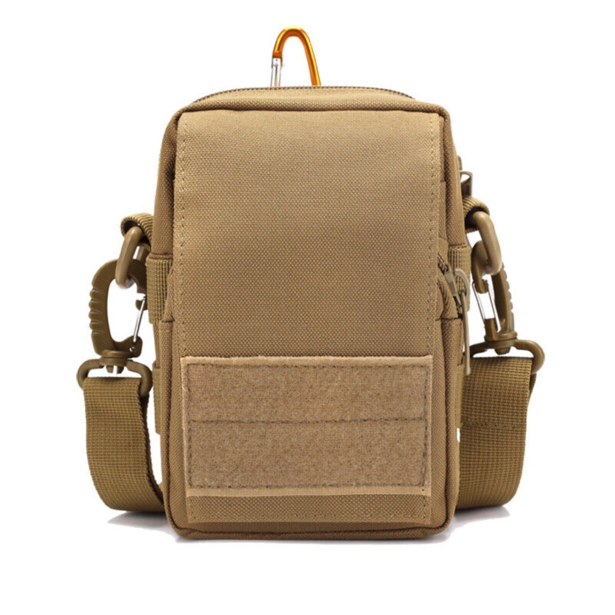 Backpack Strap Pouch Tactical Molle Accessory Pouch with Double-Zipper Pocket