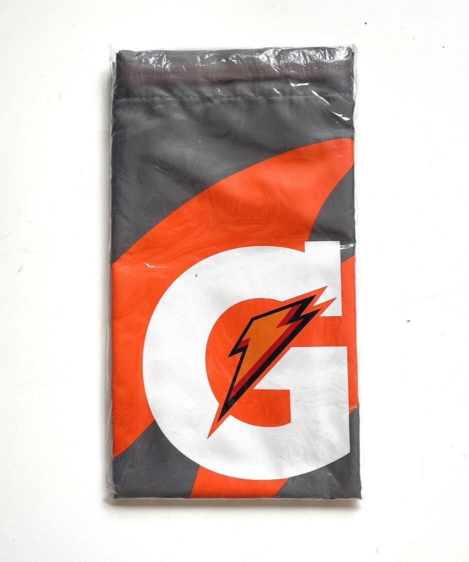 Gatorade Drawstring Bag Sack Backpack Sling Training Swimming Casual Orange NEW