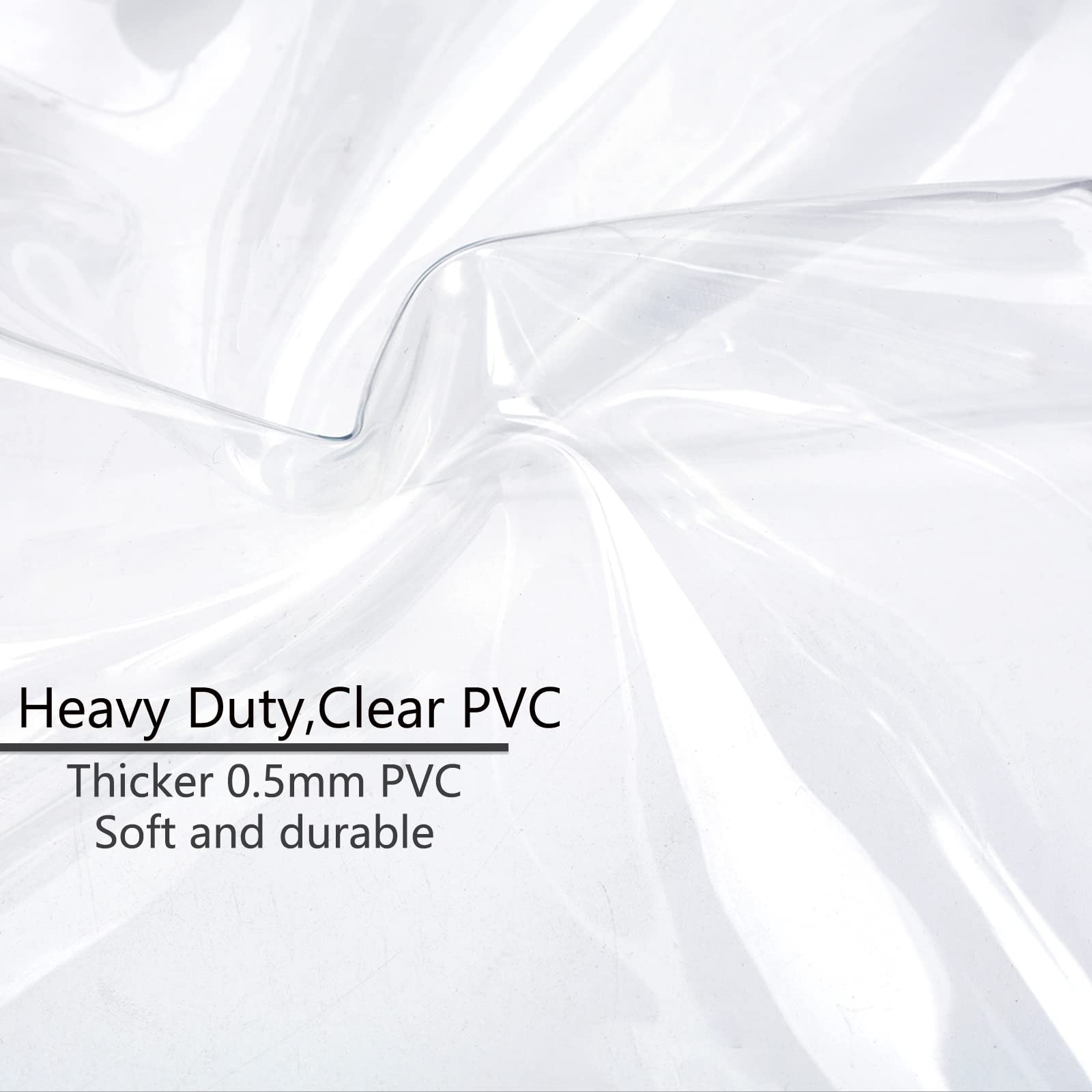 KekeIntl Clear Backpack Heavy Duty PVC Clear Backpack, 40lbsBlack