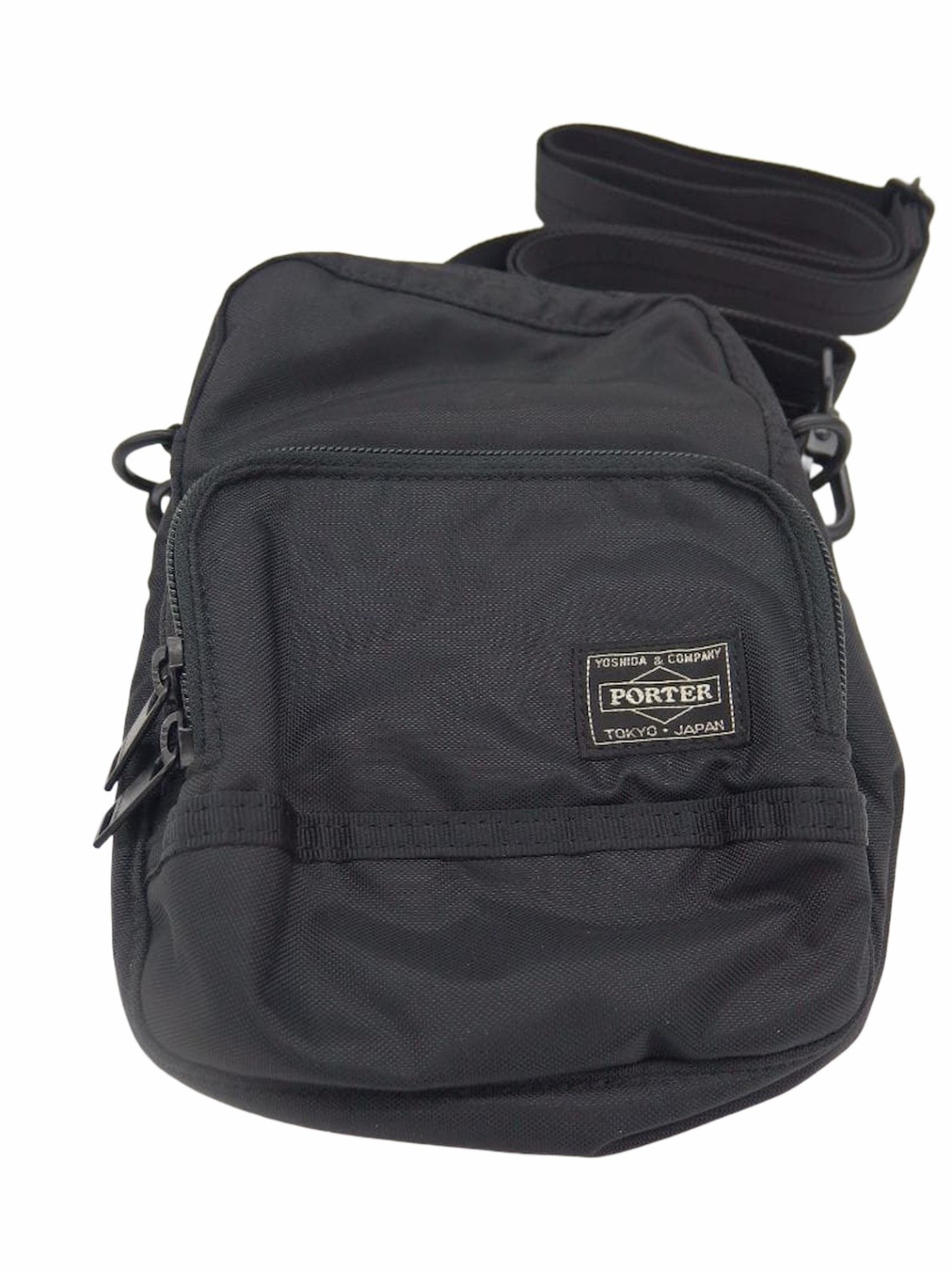 PORTER Flash Shoulder Bag Black 20x14x4cm Used Japan