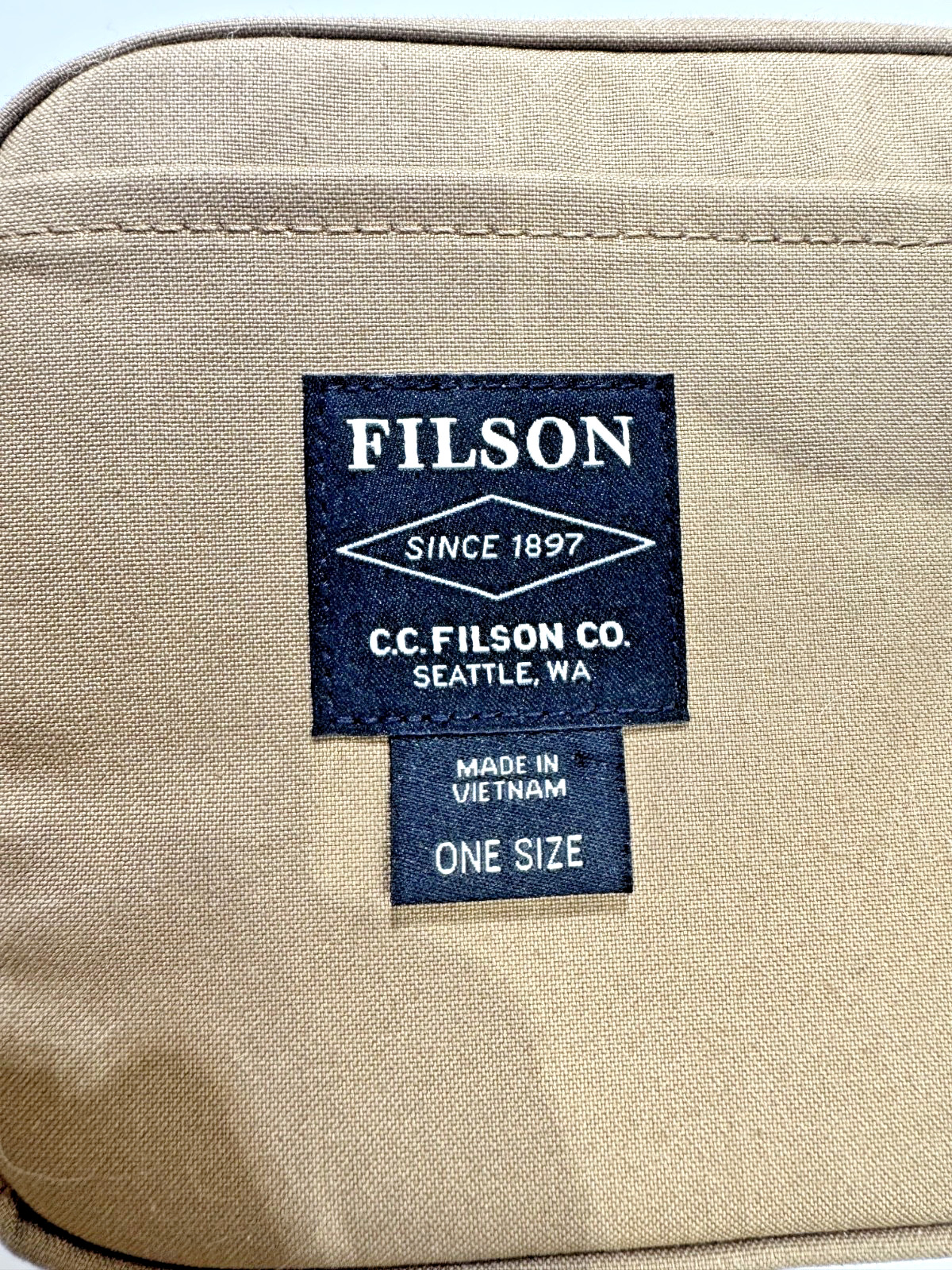 Filson Compact Fly Fishing Waist Pack Dark Tan Belt Bag Fanny Pack