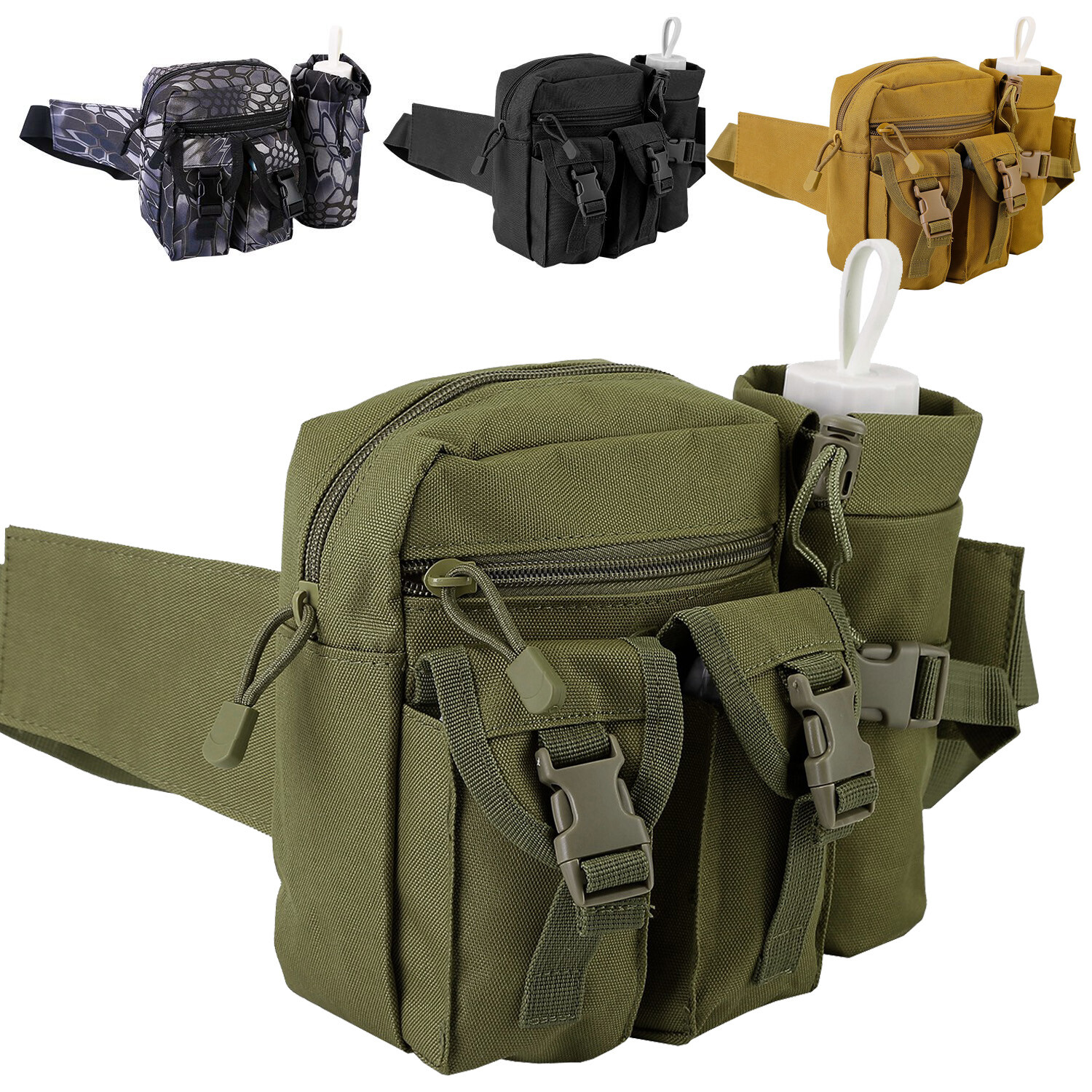 Tactical Pouch Waist Belt Bag Outdoor Military Army Utility Pouch With 5 Pockets