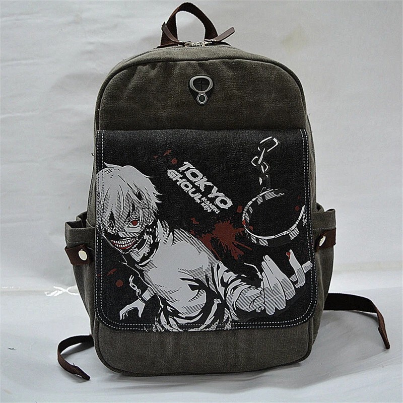 Tokyo Ghoul Kaneki Ken Backpack Oxford Cloth Waterproof Student Black Schoolbag