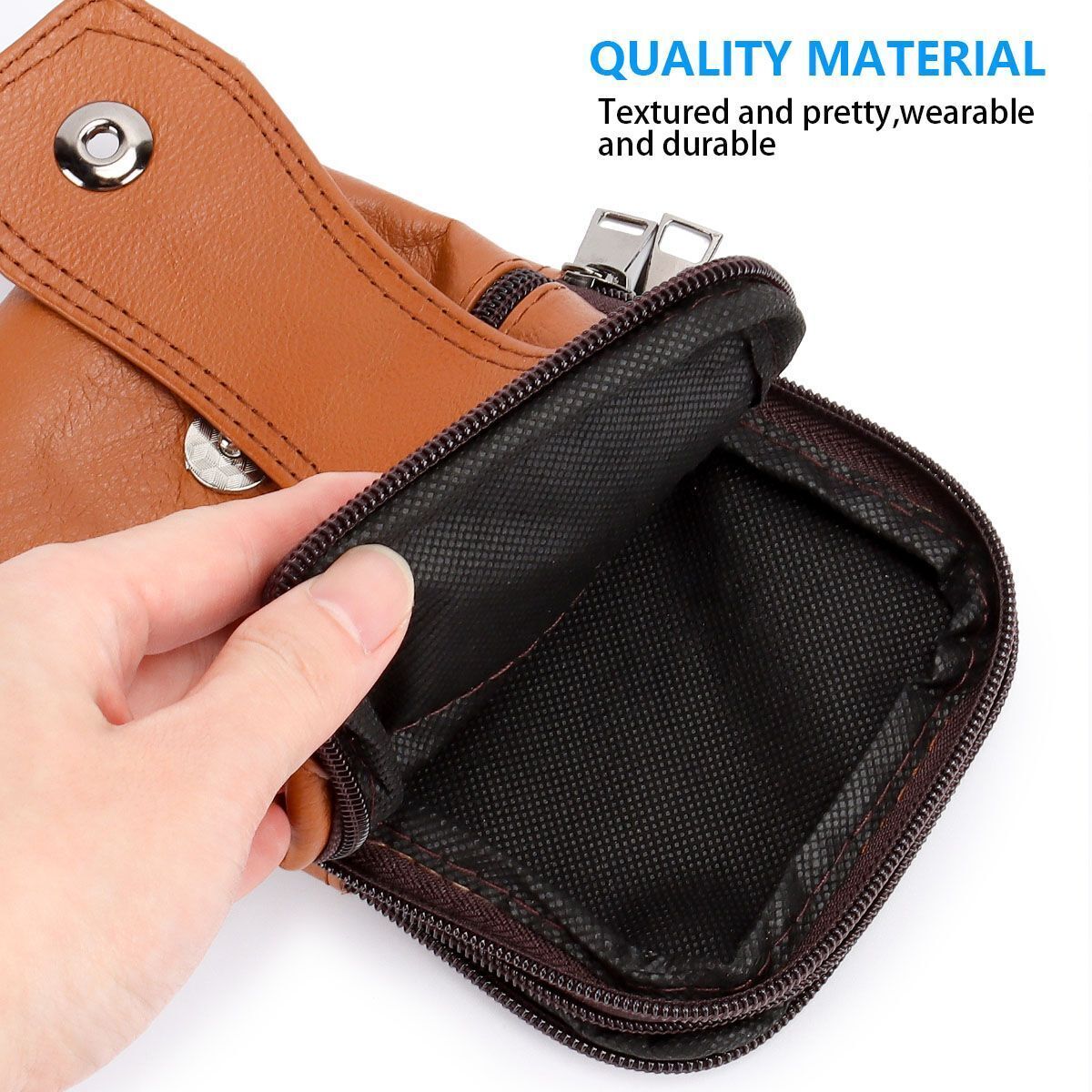 Men Leather Phone Pouch Belt Bag Shoulder Fashion Crossbody Waist Pack Handbag