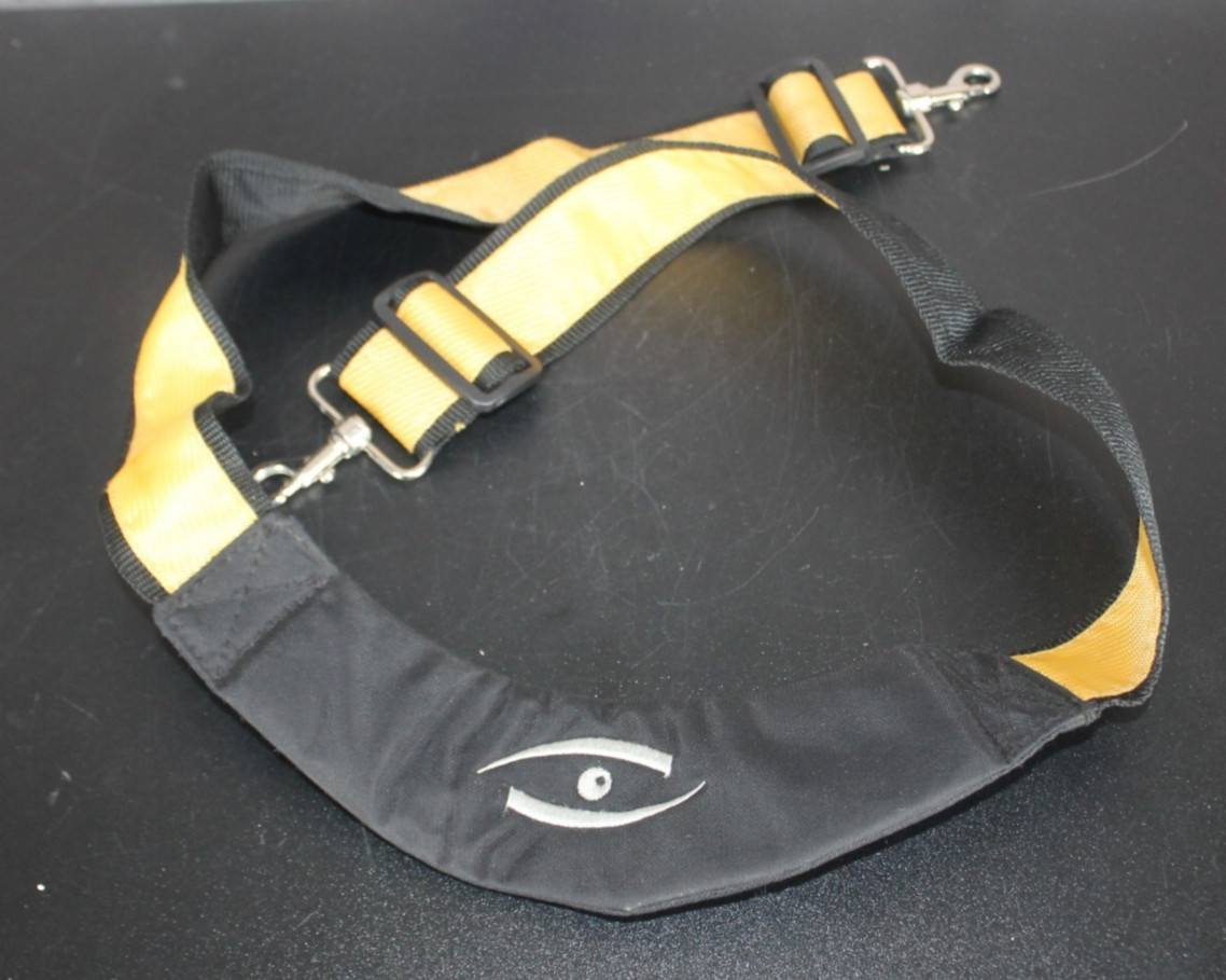 Adjustable Black Yellow Replacement Shoulder Strap Pad Universal Clip On for bag