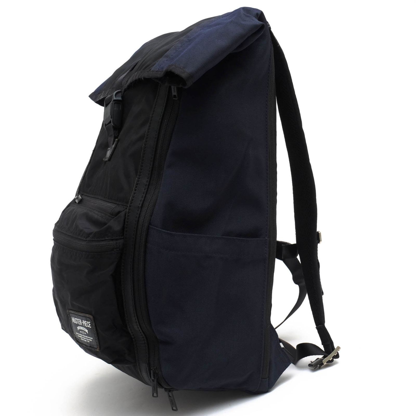 master-piece SPREAD 24150 Backpack Black Navy PC Nylon Leather Japan Used