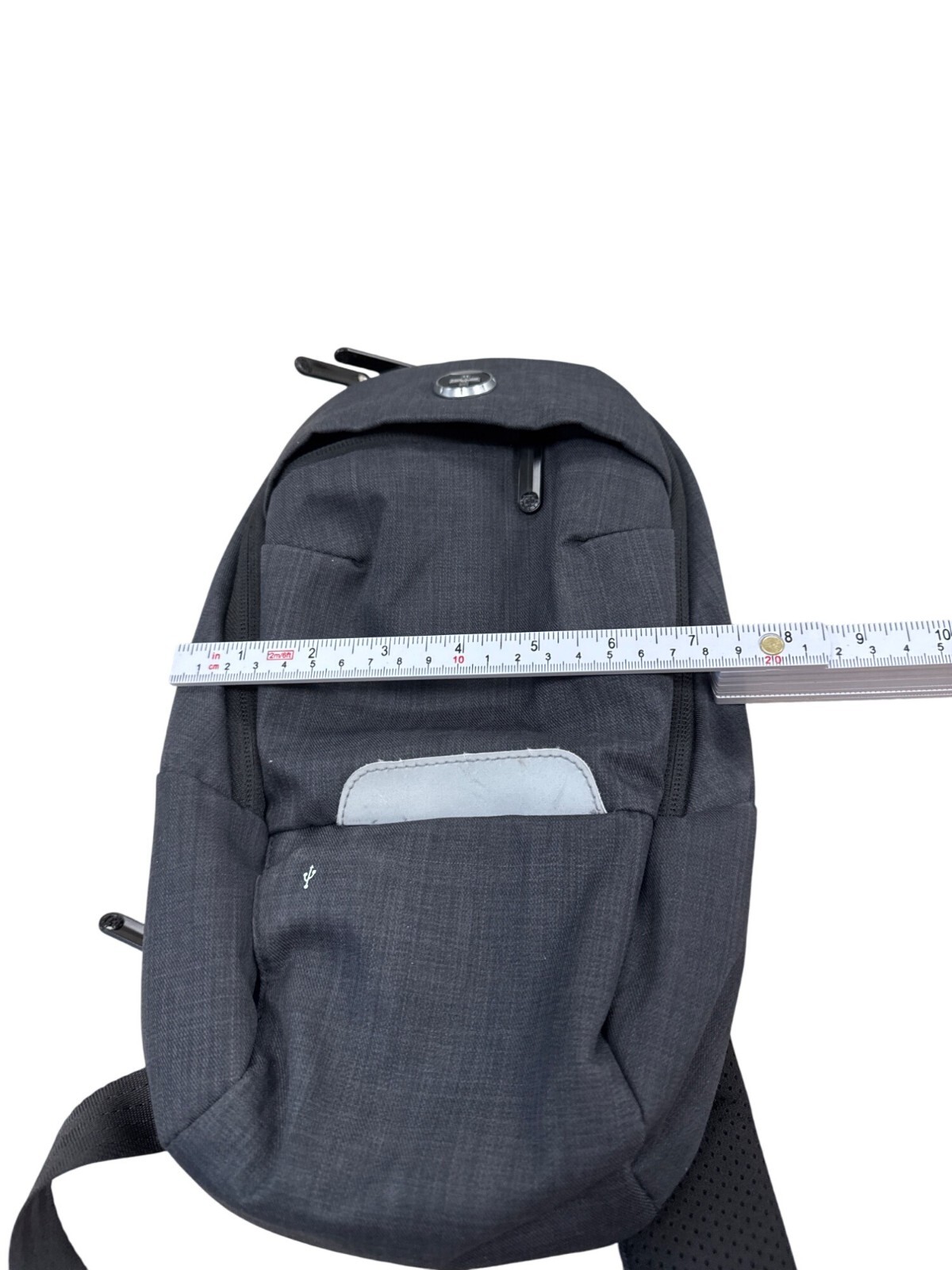 Swissdigital Design Gray Sling Backpack With USB Port SKU 7336