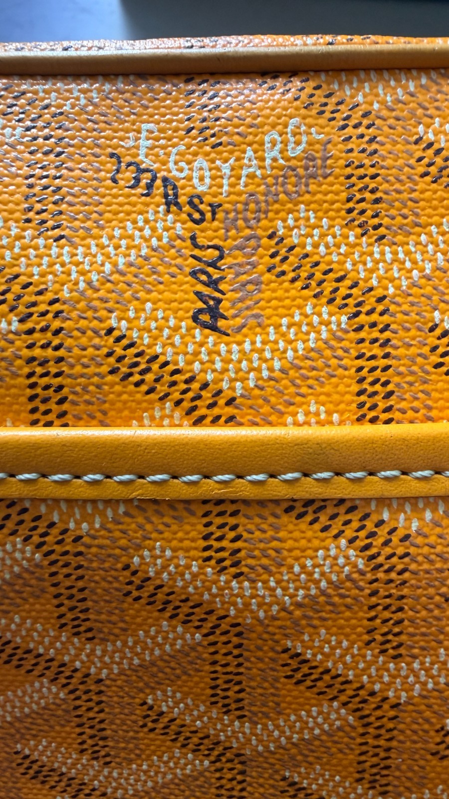 AUTHENTIC GOYARD YELLOW CAP VERT CROSSBODY BAG WITH C.O.A