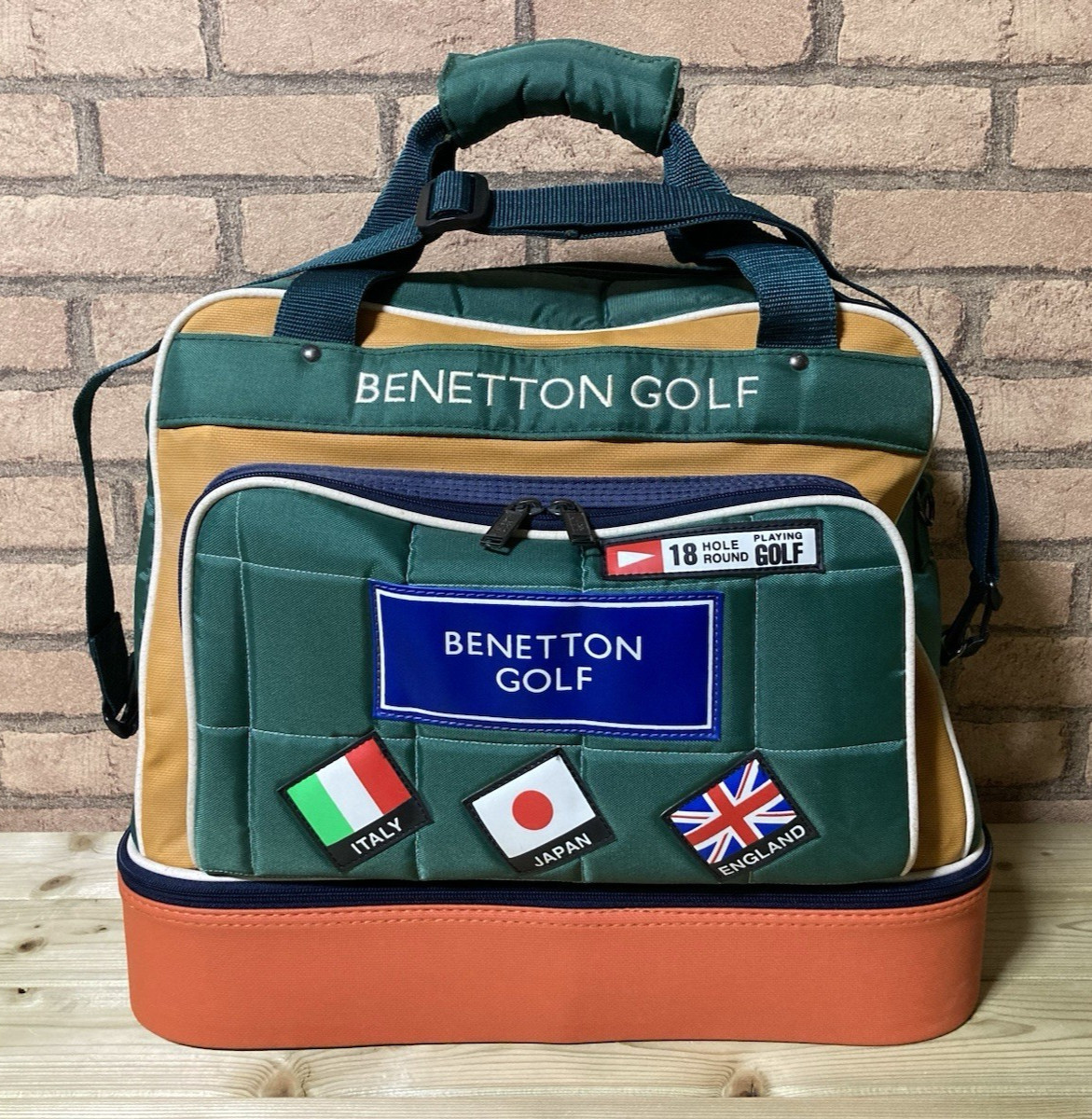 Benetton Golf Italy Japan England Vintage Bag Size 14.2 x 16.9 x 9. 8 in 90s