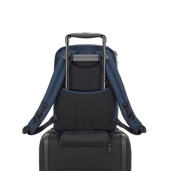 NEW TUMI Alpha 3 Slim Backpack Navy Blue White Business Travel Laptop Bag