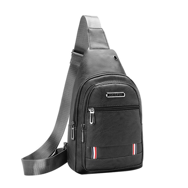 Multi Layer Men’s Single Shoulder Bag Outdoor Leisure Crossbody Bag Chest Bag