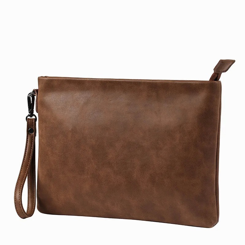 Men’s Clutch Business Bag Handbag Envelope Bag Leather Quality Wrist Wallets