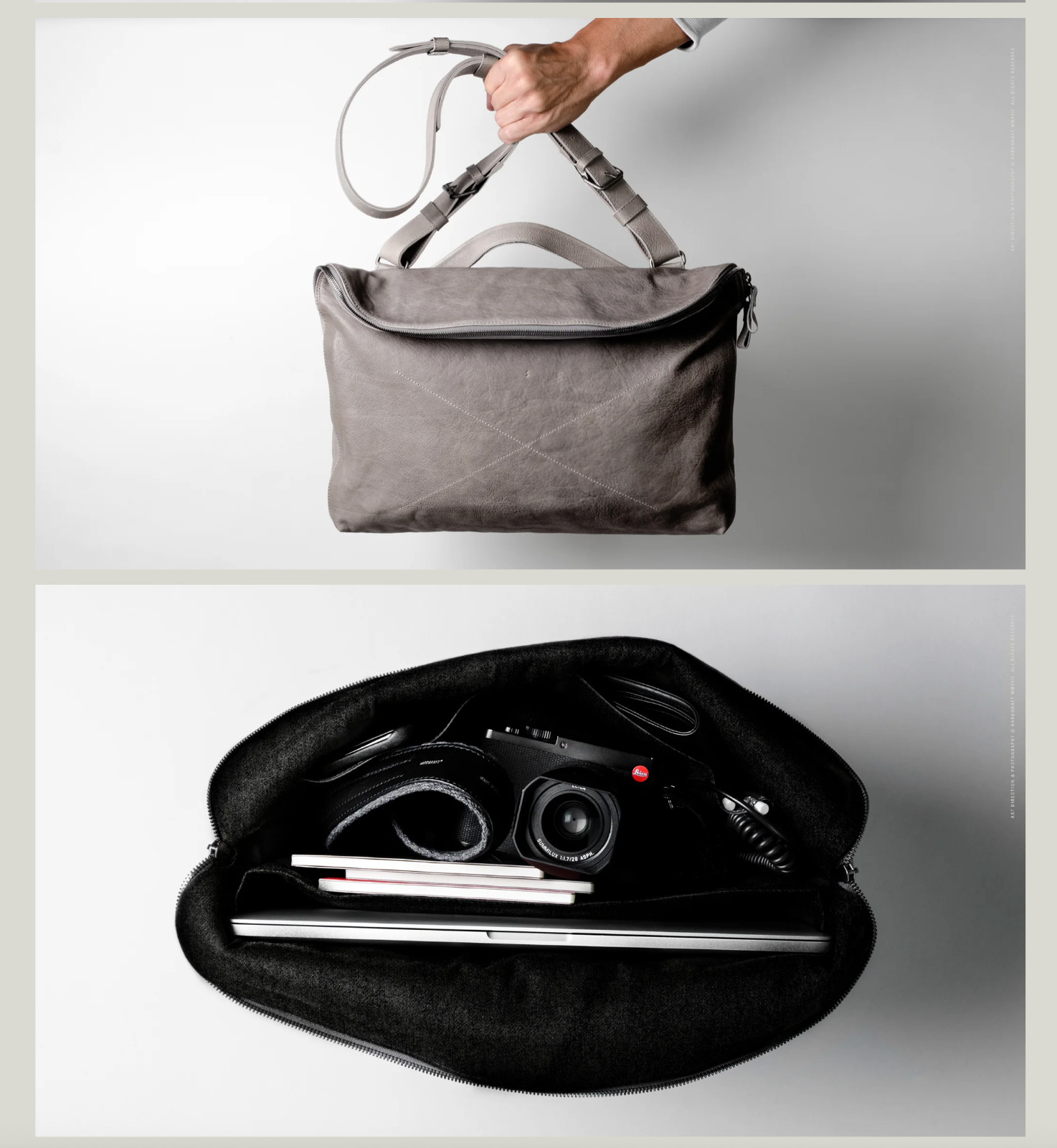 Hard Graft Laidback Messenger Off Grey