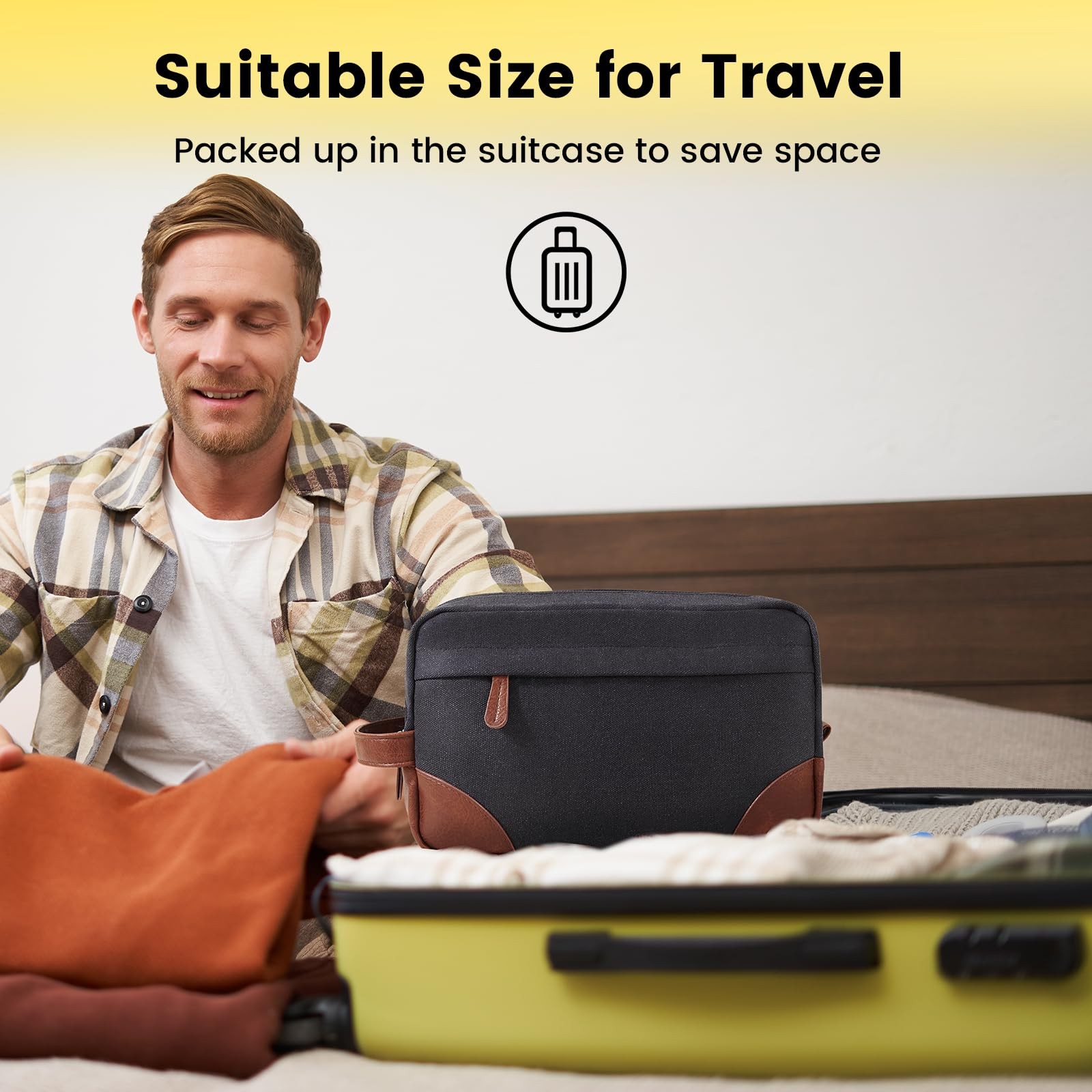 Vorspack Large Travel Toiletry Bag – Hanging Large, Dark Grey