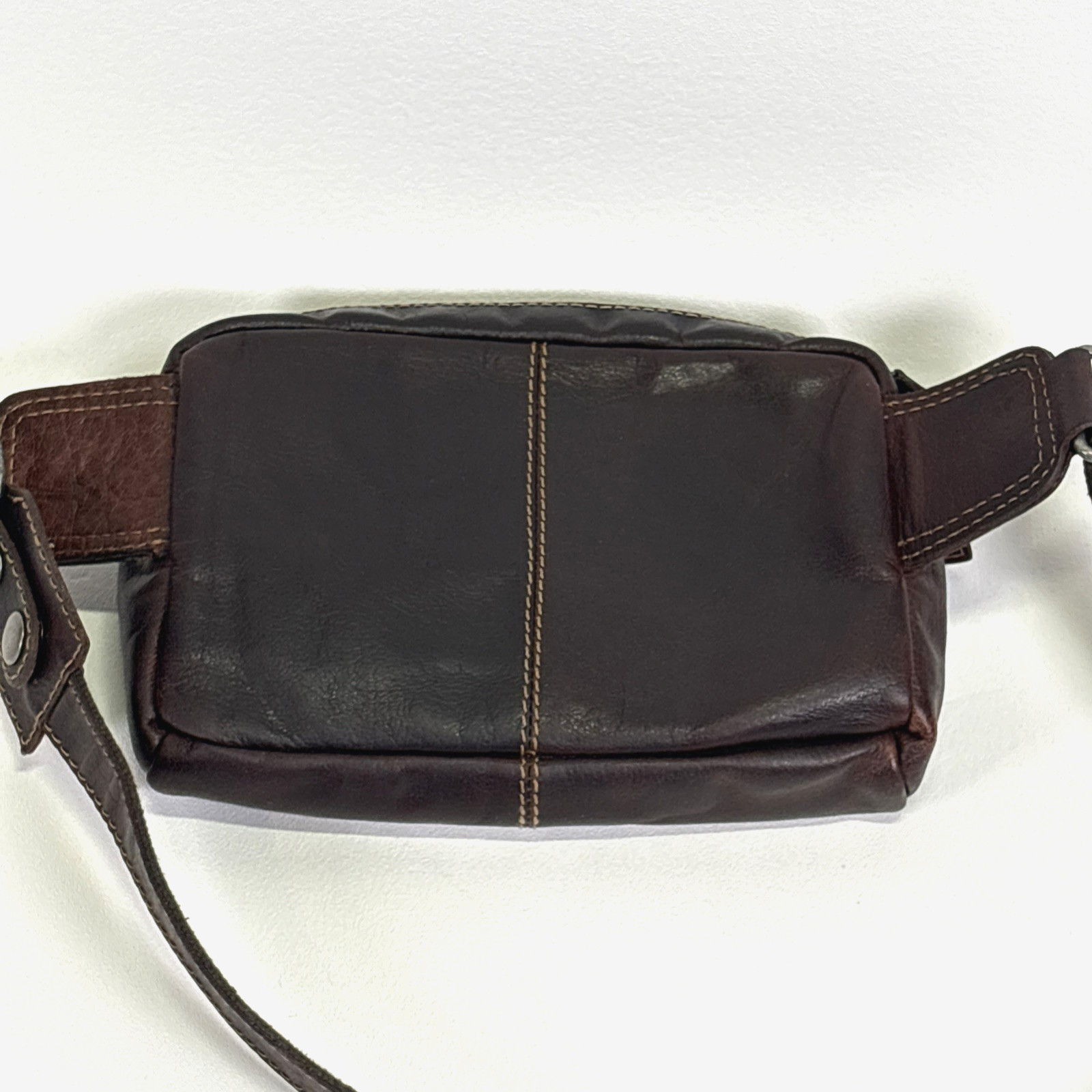 Jack Georges Voyager Brown Buffalo Fine Leather Belt Bag #7109 UNISEX