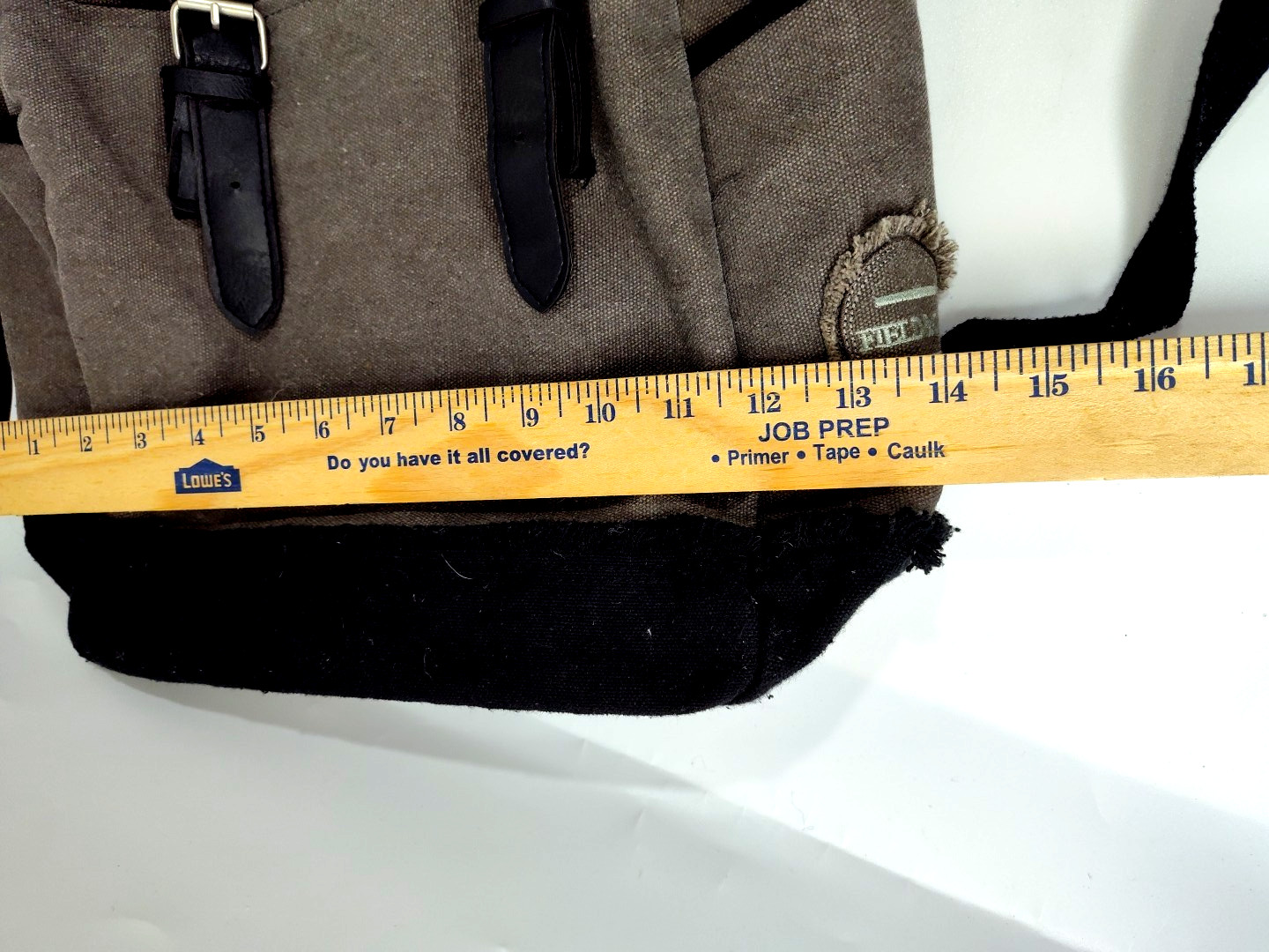 Leeds Field and Co. Canvas Backpack Gray & Black 18″ x 14″ Multiple Pockets