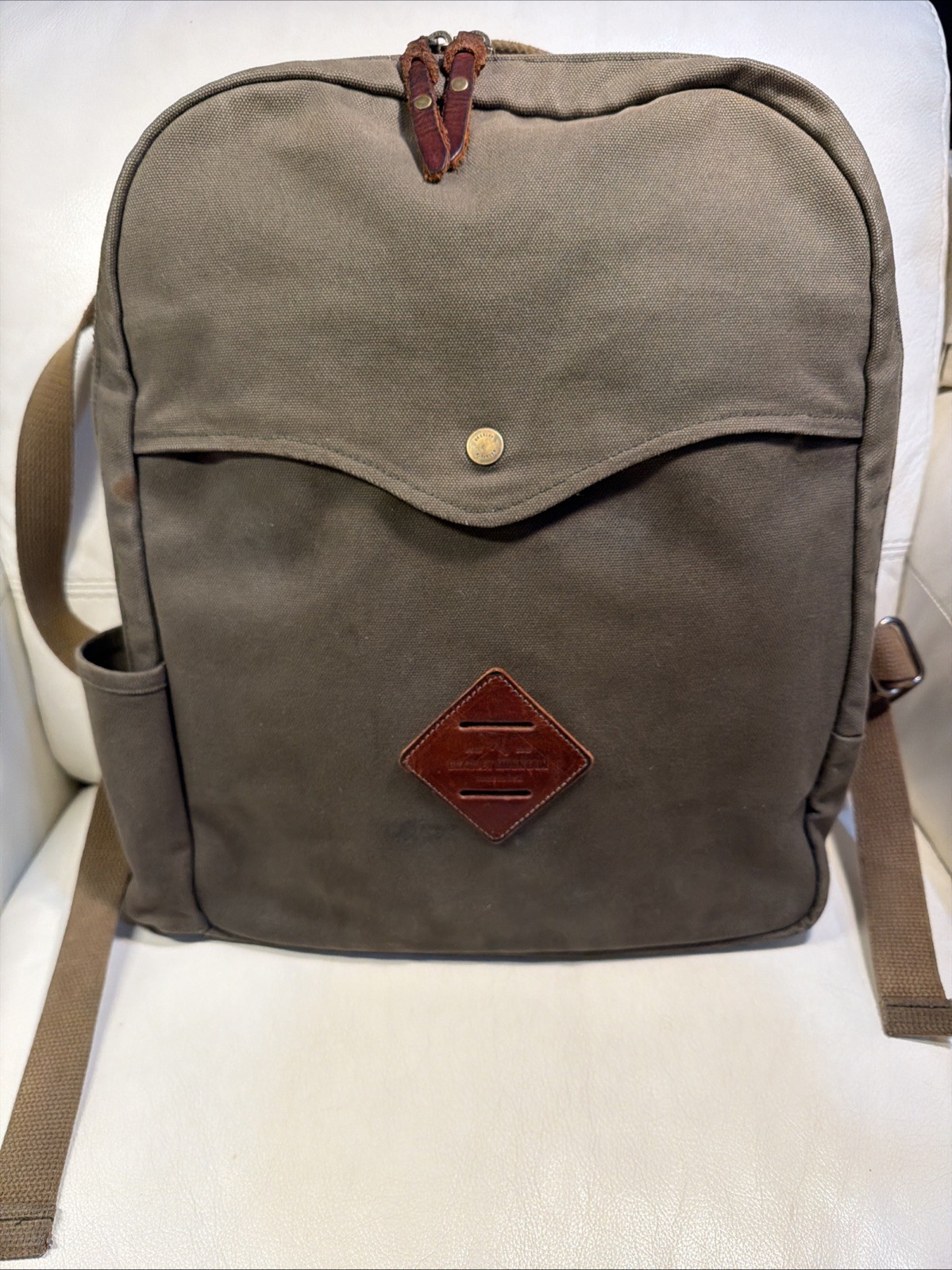 Bradley Mountain Large 17” Waxed Canvas Backpack – Field Tan – Made in the USA