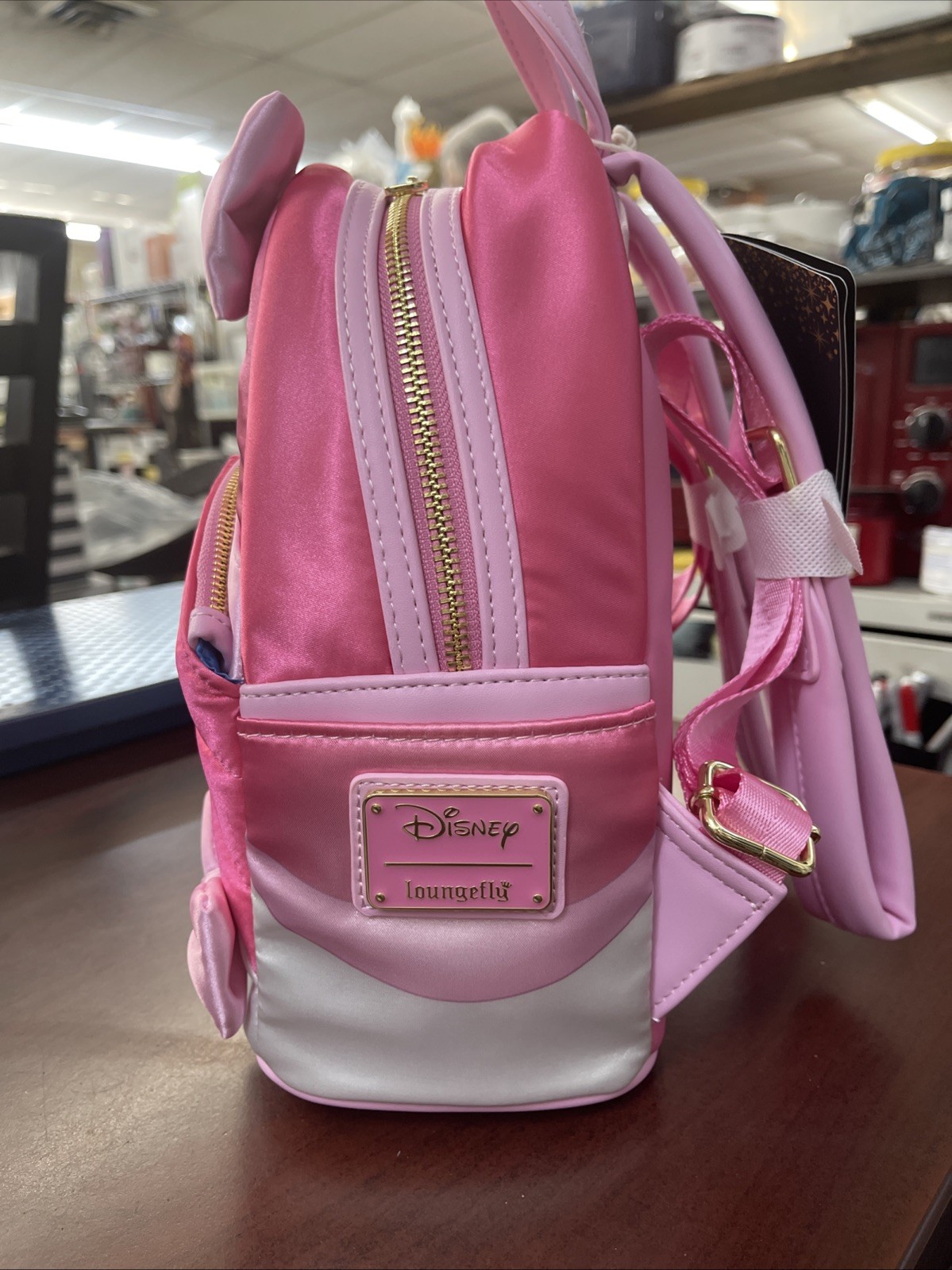 Loungefly Disney Cinderella 75th Anniversary Pink Bow Gown Cosplay Mini Backpack