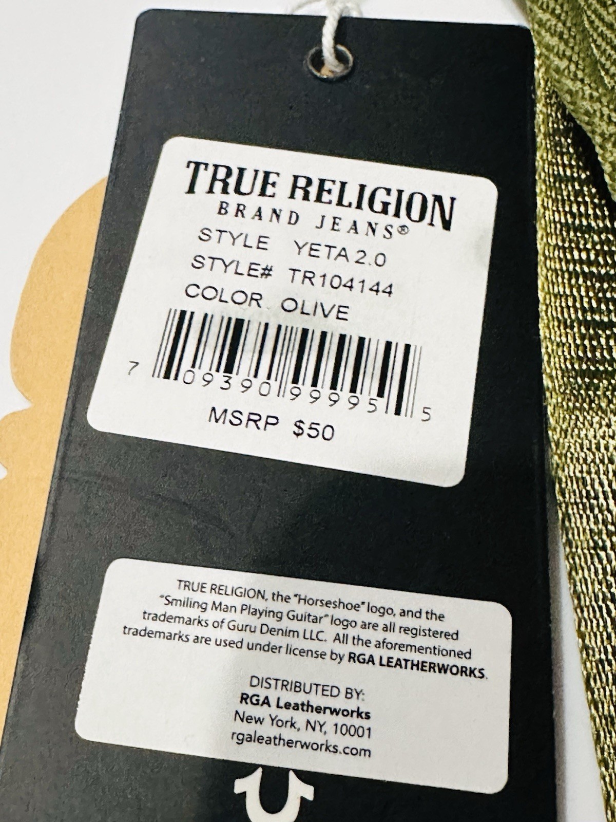 True Religion Buddha Patch Unisex Olive YETA 2.0 Crossbody Bag TR104144 New