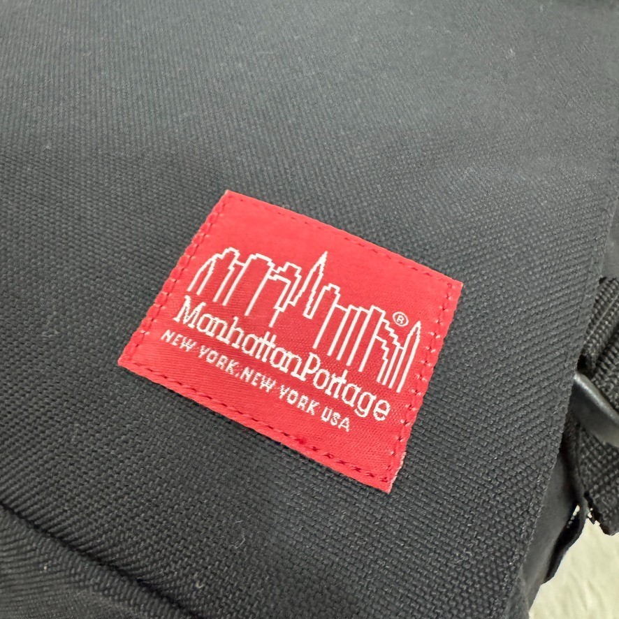 Manhattan Portage Black Roll Top Backpack Cordura Nylon Messenger Bag Rucksack