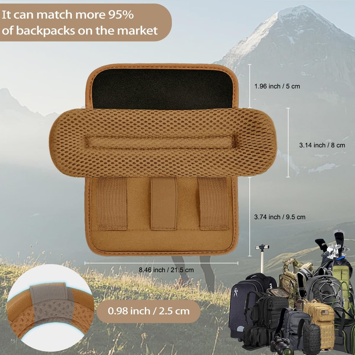 2-Pack Shoulder Pad Ultra-Thick Tactical Vest Cushion for Laptop Bags, Messen…