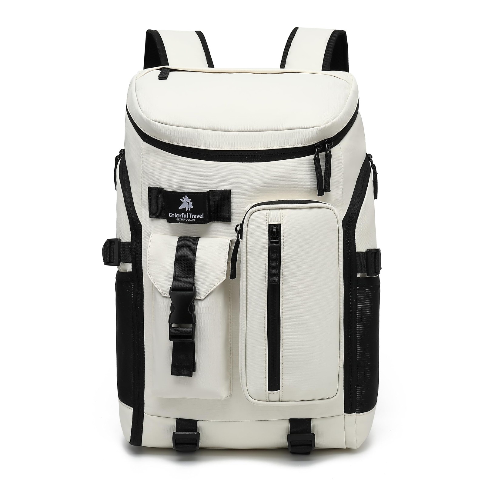 Gym Duffle Tennis Backpack 4Way Waterproof Shoe Compartment Sea Salt White02