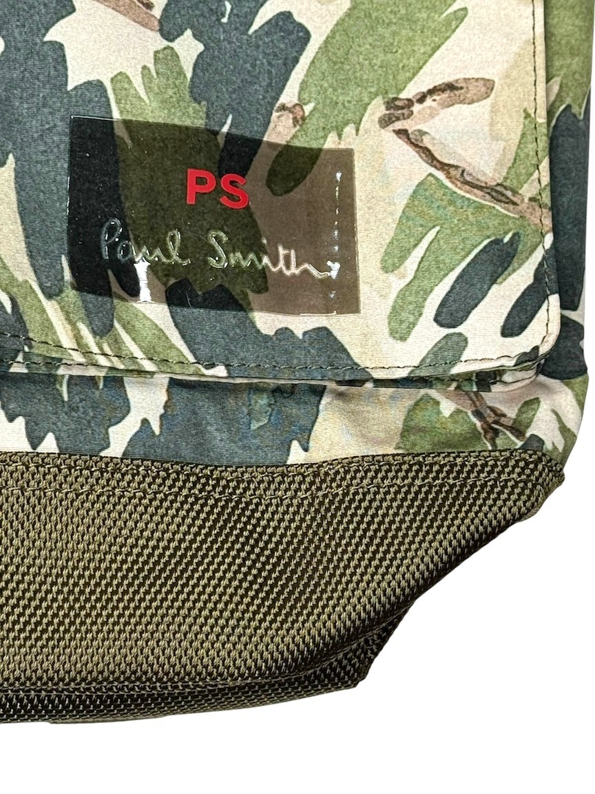 PS Paul Smith Canvas Backpack Khaki Green Abstract Camouflage print New $398