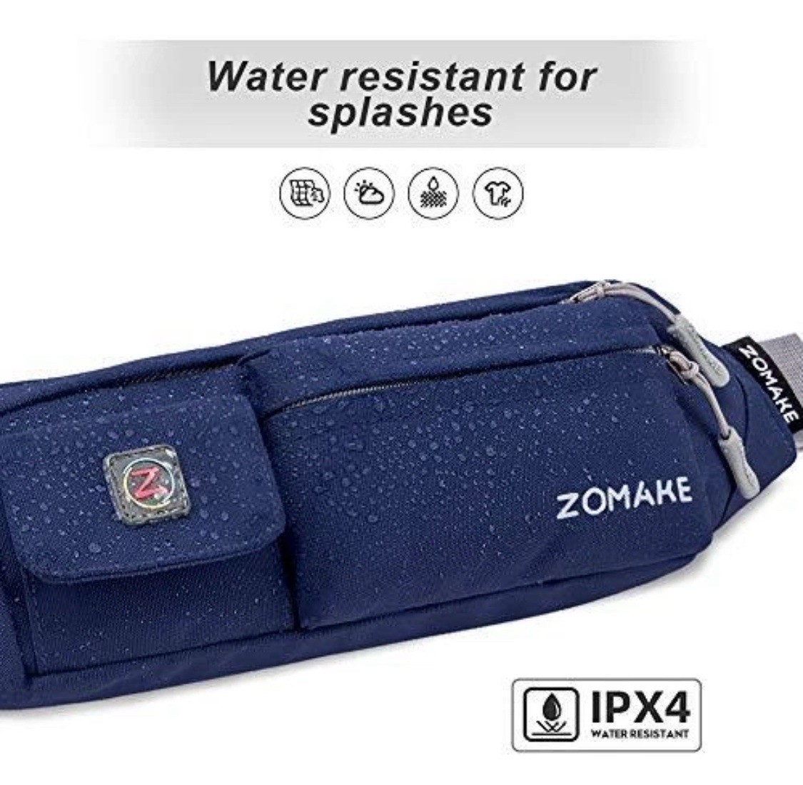 Crossbody Fanny Pack for Women Men:Runners Belt Bag with Small Navy blue