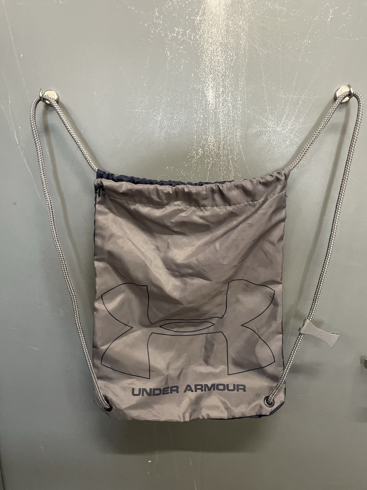 Under Armour Blue & Gray Ozsee Drawstring Sackpack Gym Bag