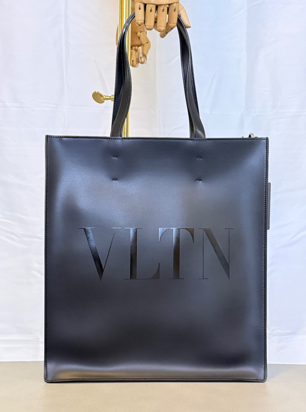Valentino Garavani Men’s VLTN Leather Tote Bag – NWI – Tone-on-Tone VLTN Logo