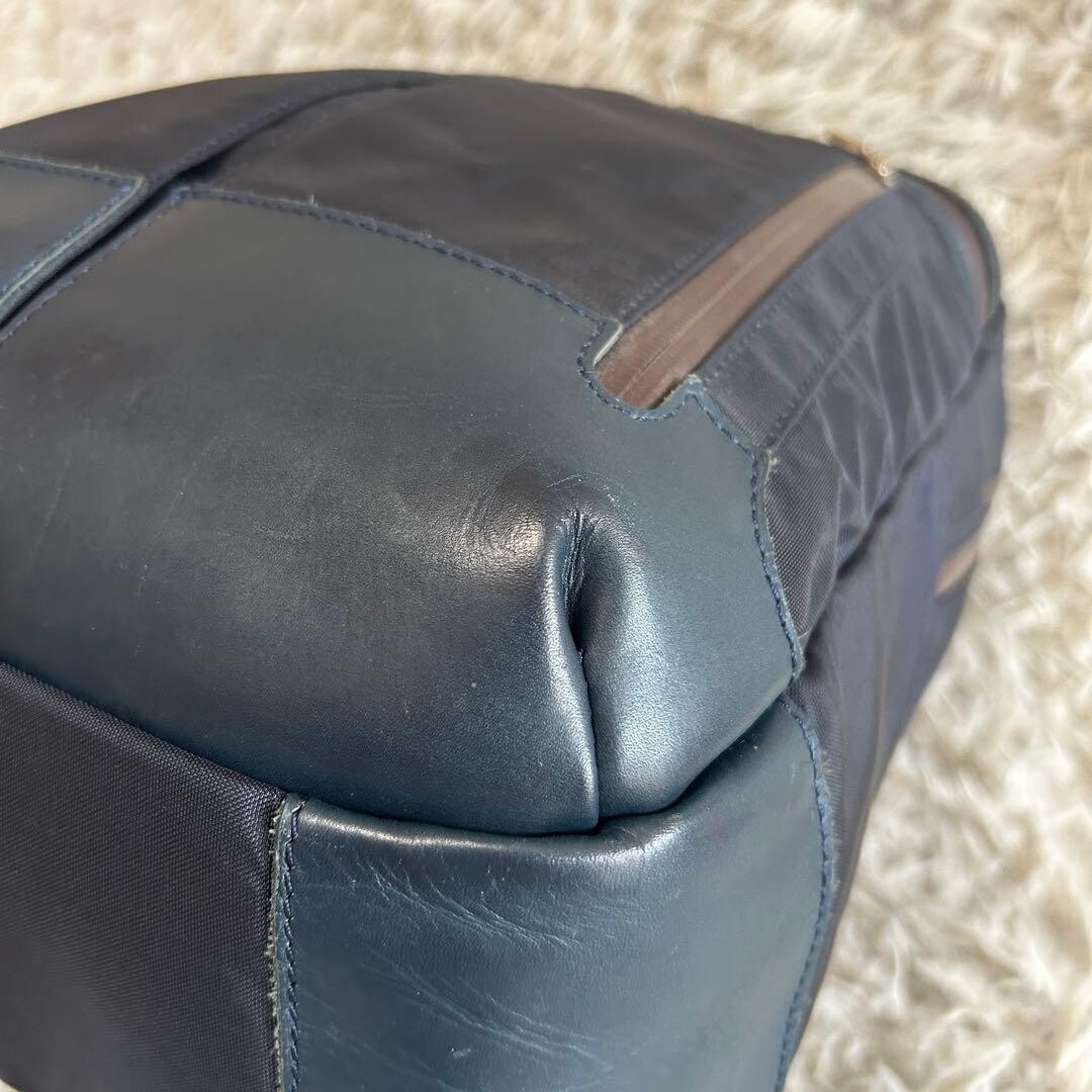 Master-piece STREAM Navy Nylon Leather Business Backpack Large Japan 42cm