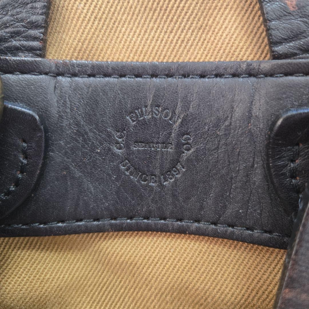 Filson Rucksack Backpack Tan Cotton Twill Leather 38cm 43cm 13cm From Japan