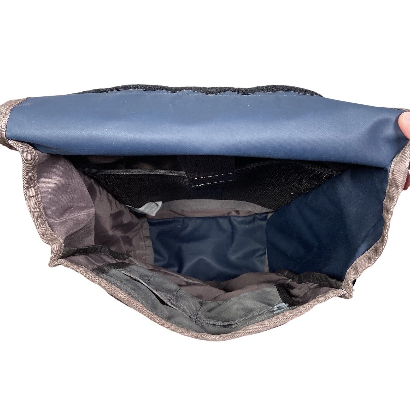 Timbuk2 Rogue Backpack Navy Gray Roll Top Commuter Laptop Travel Bag