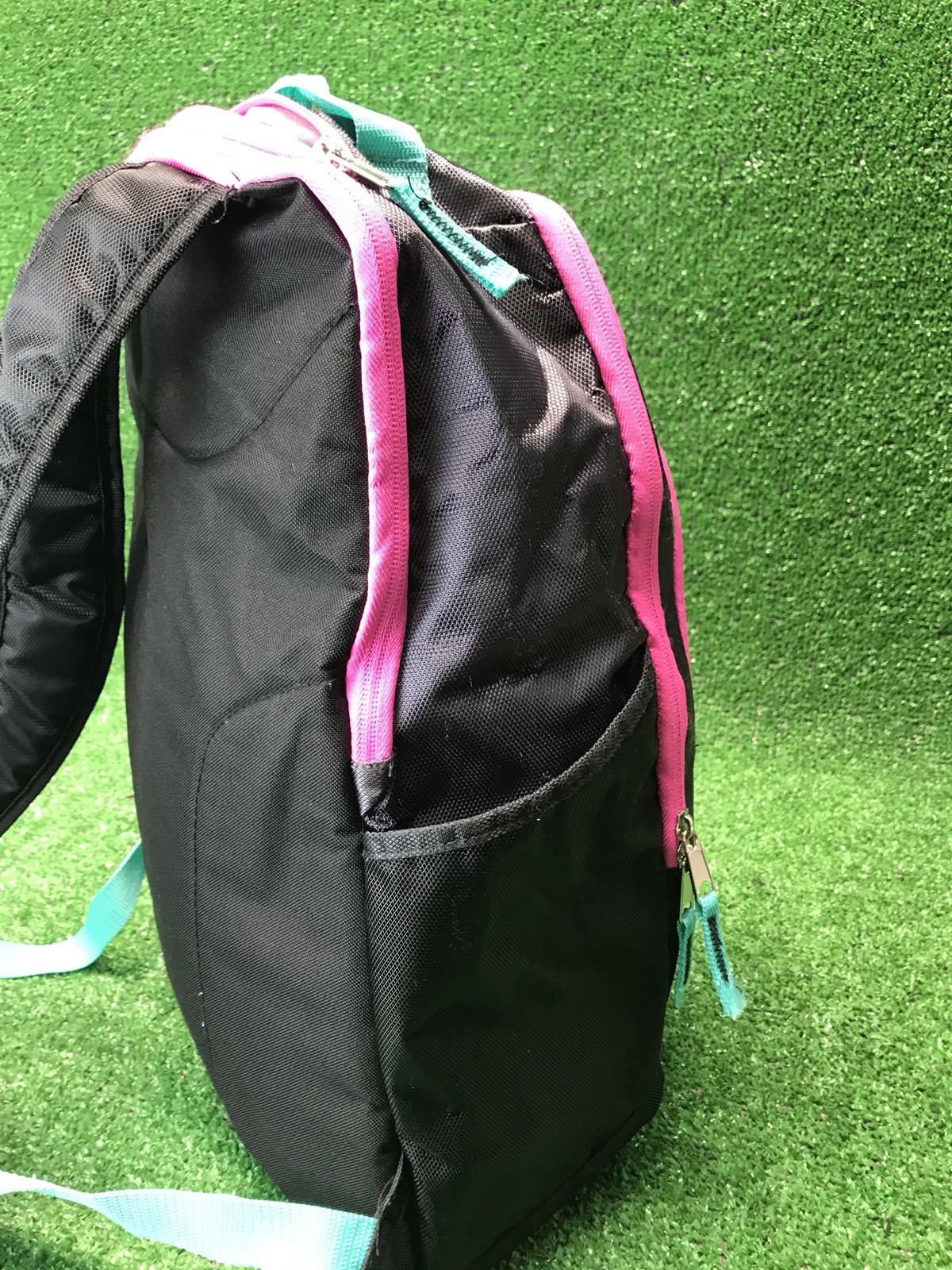 Avia Black Pink Sleek Runners Backpack Book Bag School Nice Multi Pocket