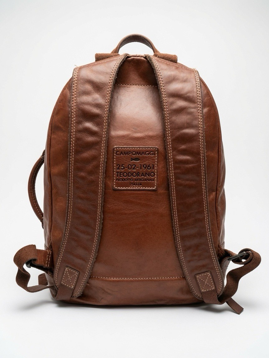 Campomaggi Italian leather Backpack Zip Closure Adjustable Strap Super Rare!