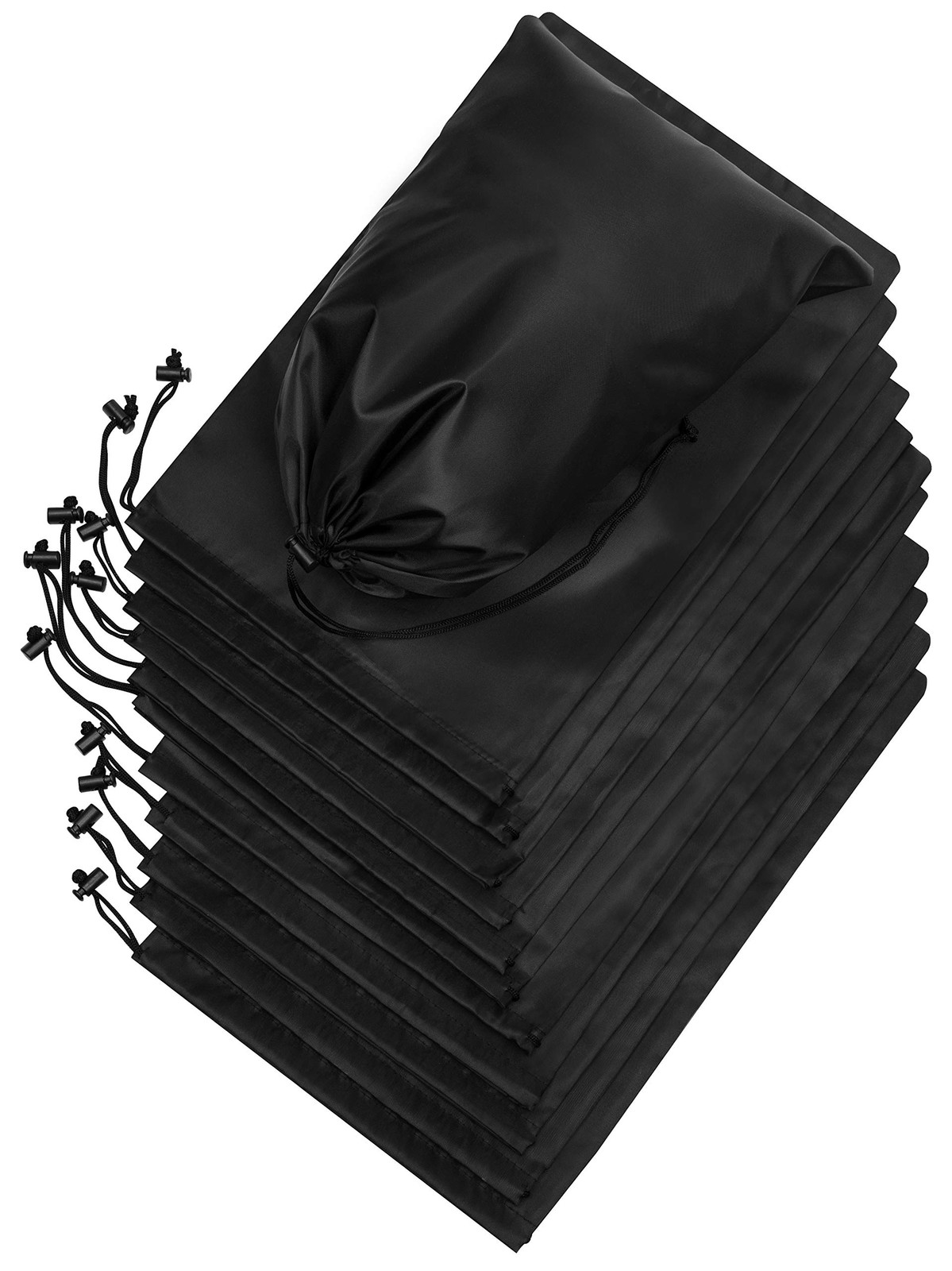 Drawstring Bag – Nylon Cinch and Ditty Stuff Pouch with Toggle 10 x 15-12 pack