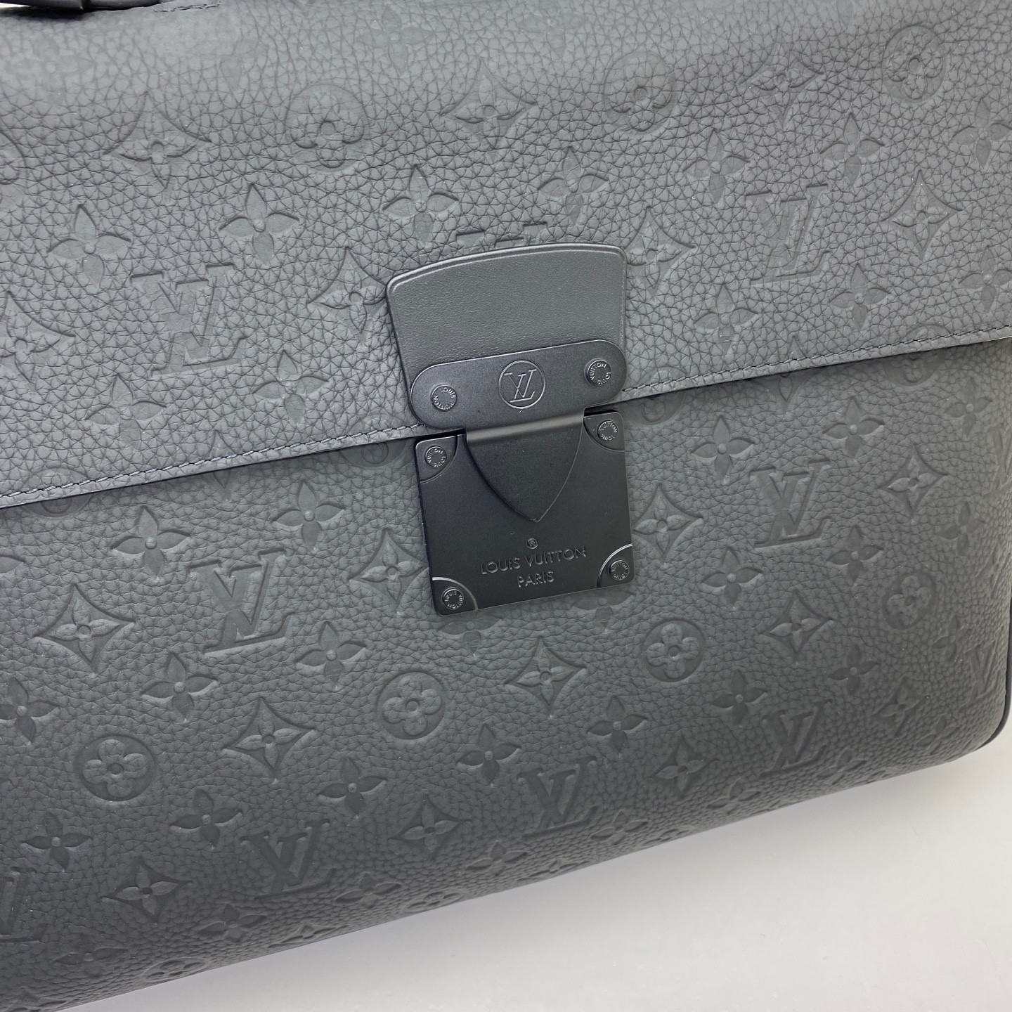Louis Vuitton Pre-Owned Authentic SLock Briefcase Black Leather M20835 39x30x4cm