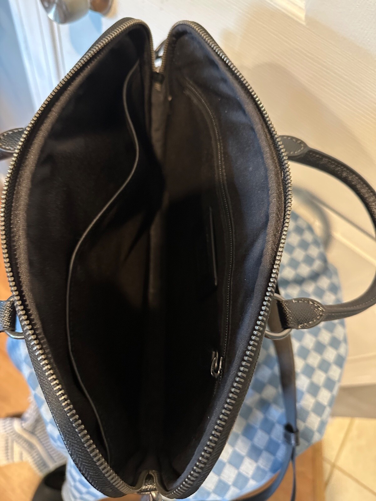 Coach Unisex Liam Compact Brief Gunmetal and Black Hardware CJ652 NWT $450