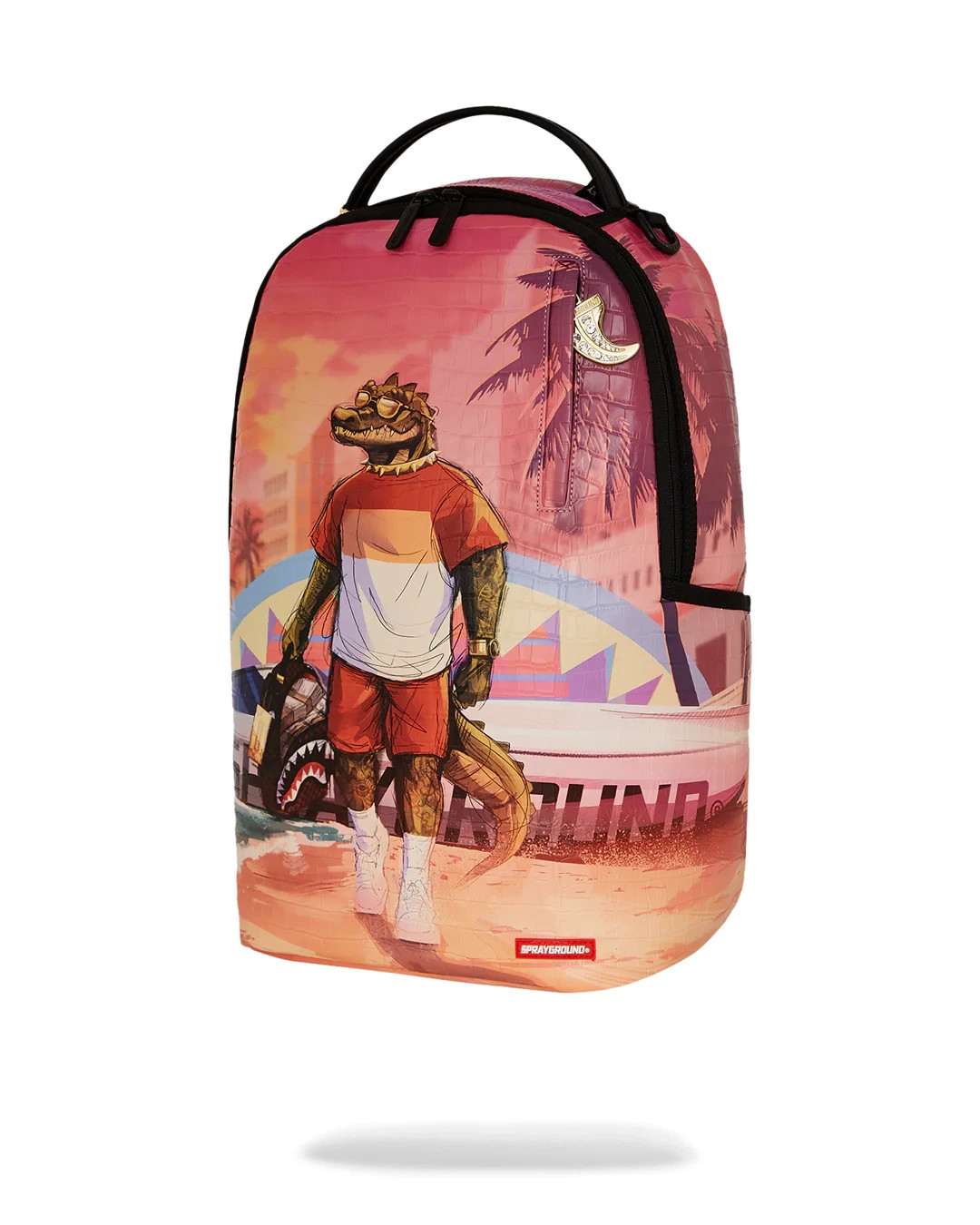 Sprayground CROCASSO – JET DRIFT BACKPACK Velour Laptop Compartment Faux Leather
