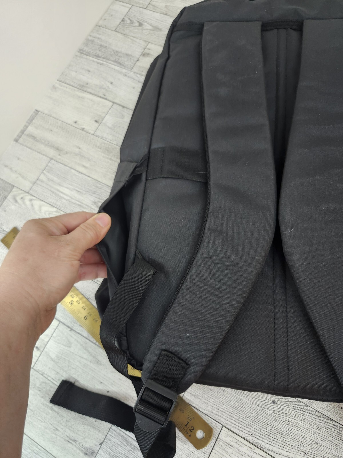 Leeds Black ~ Brand NEW Backpack ~ 18 x 12 x 6, Laptop bag, hiking, dual pouch.