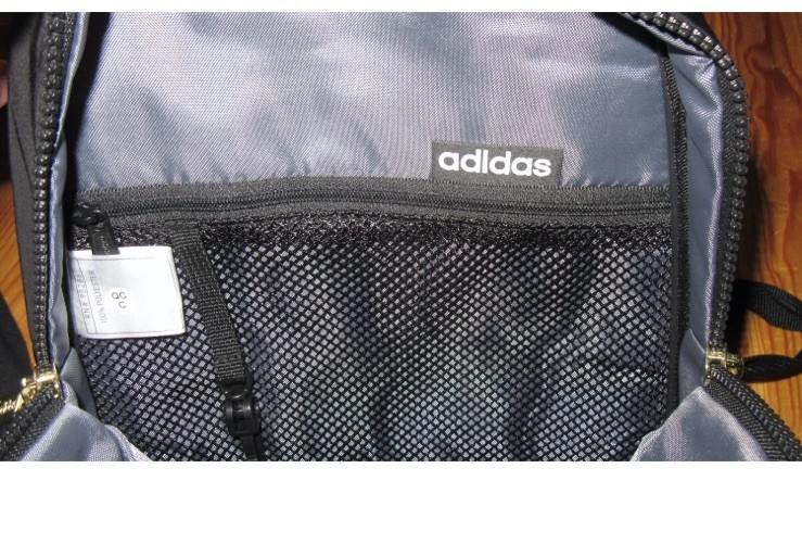 ADIDAS Unisex Linear MINI Backpack White Black 8.5″H x 10.5″W x 5″D GOLD ZIP
