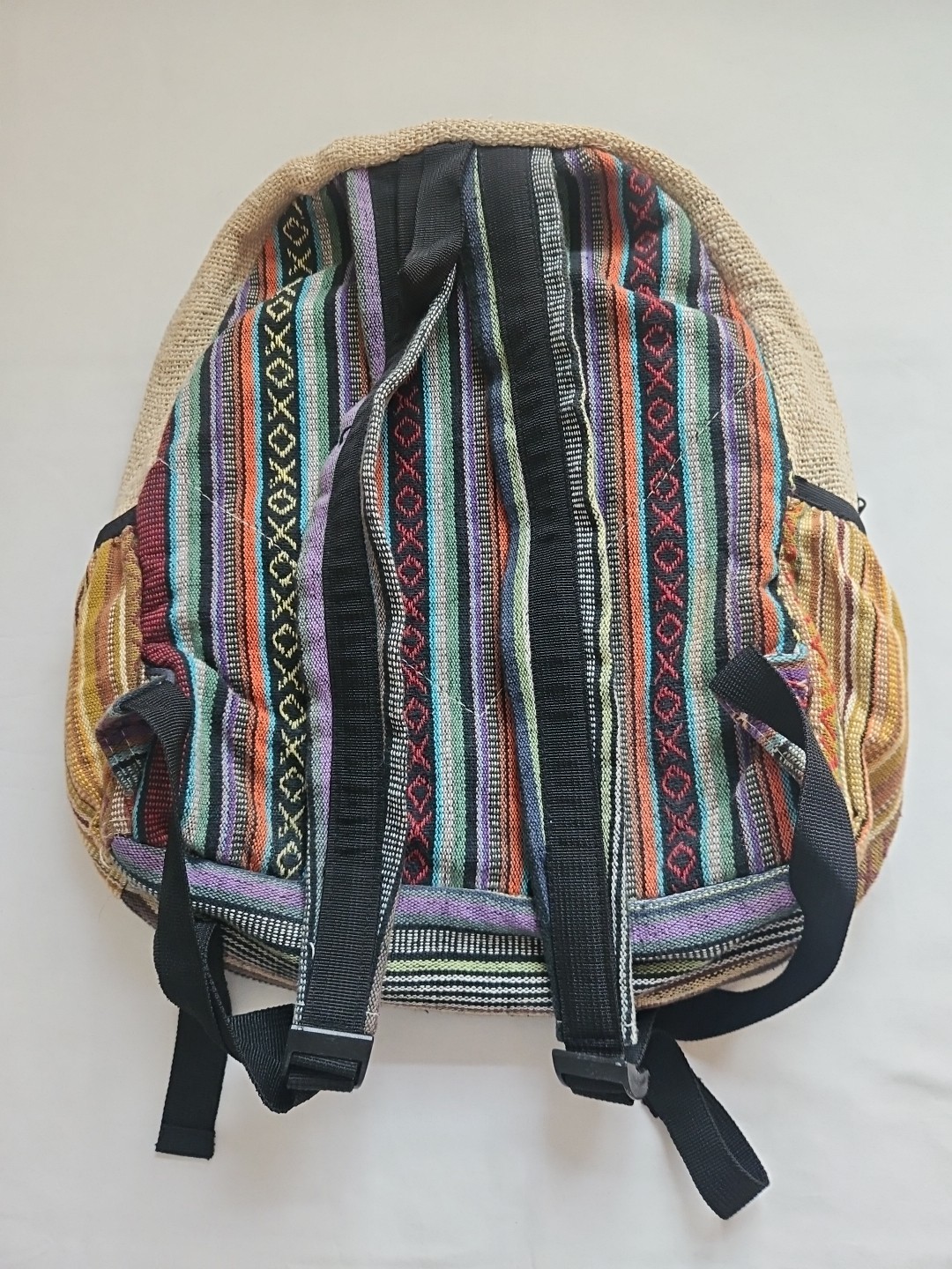 Himalayan Group Multi Pocket Pure Hemp THC FREE MADE IN NEPAL Backpack