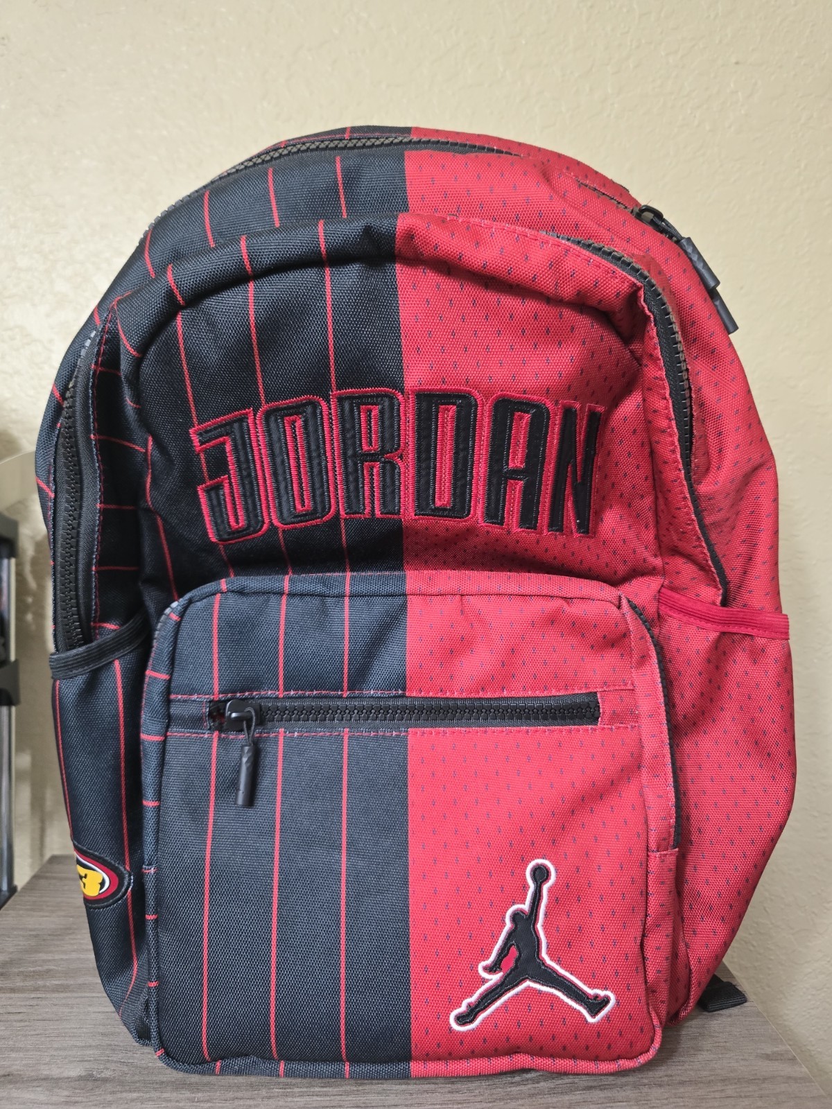 $85…Jordan Play Off Game “Bred’ size M Back Pack/Flightcore Gym Sack Lot