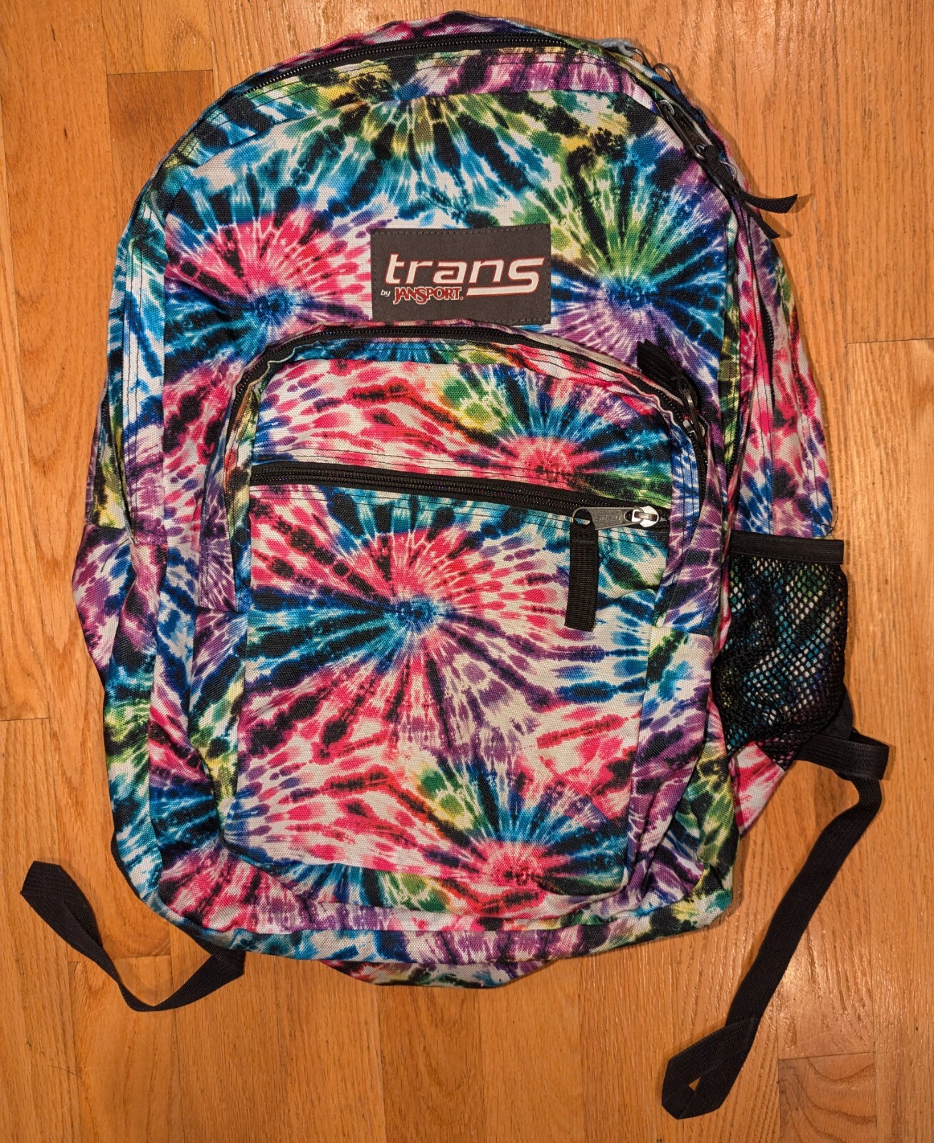 JanSport Rainbow Tie Dye School Backpack Journeys Laptop Colorful Hippie Trans