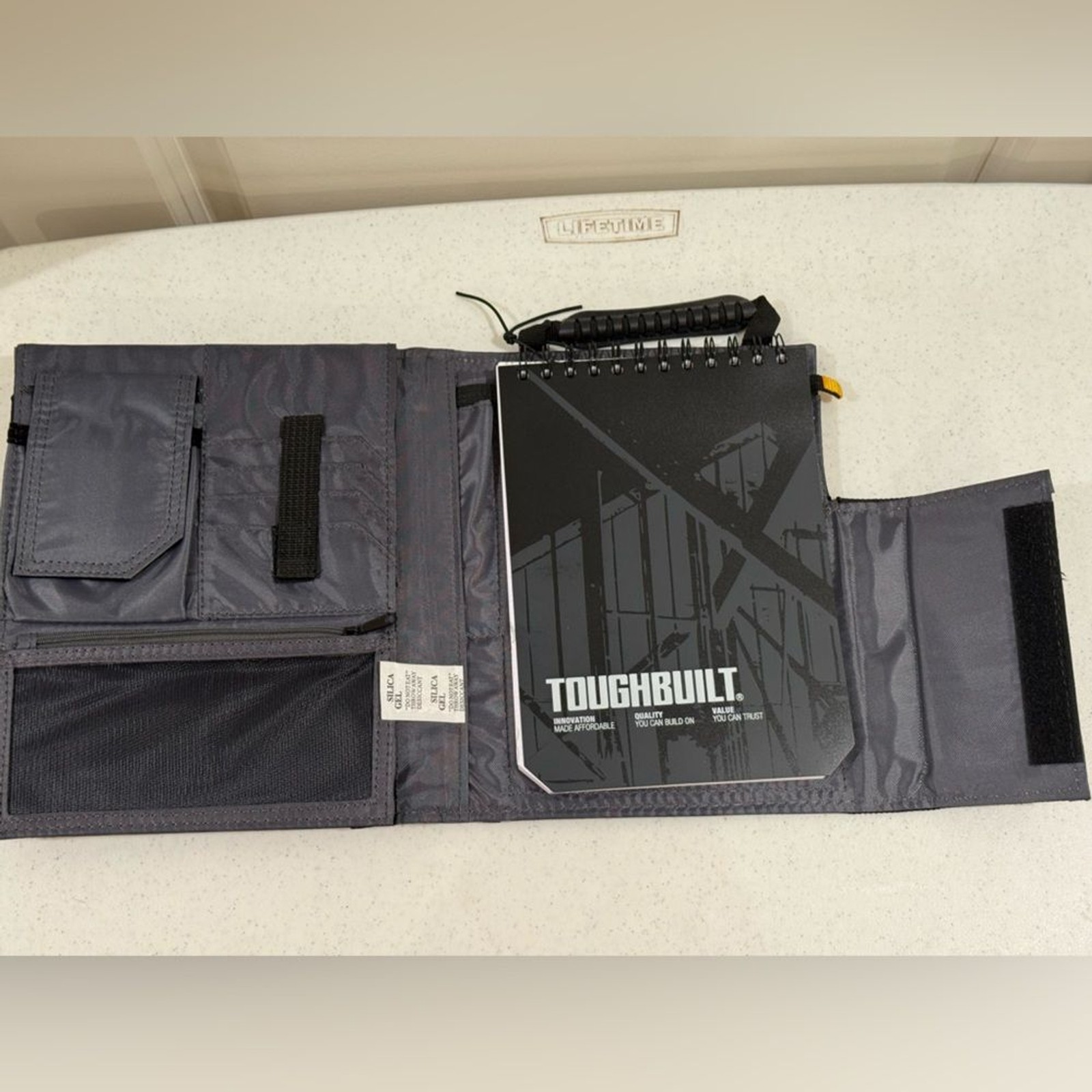 NEW ToughBuilt Black iPad Organizer + Grid Notebook ~ Model # TB -56-IP-C